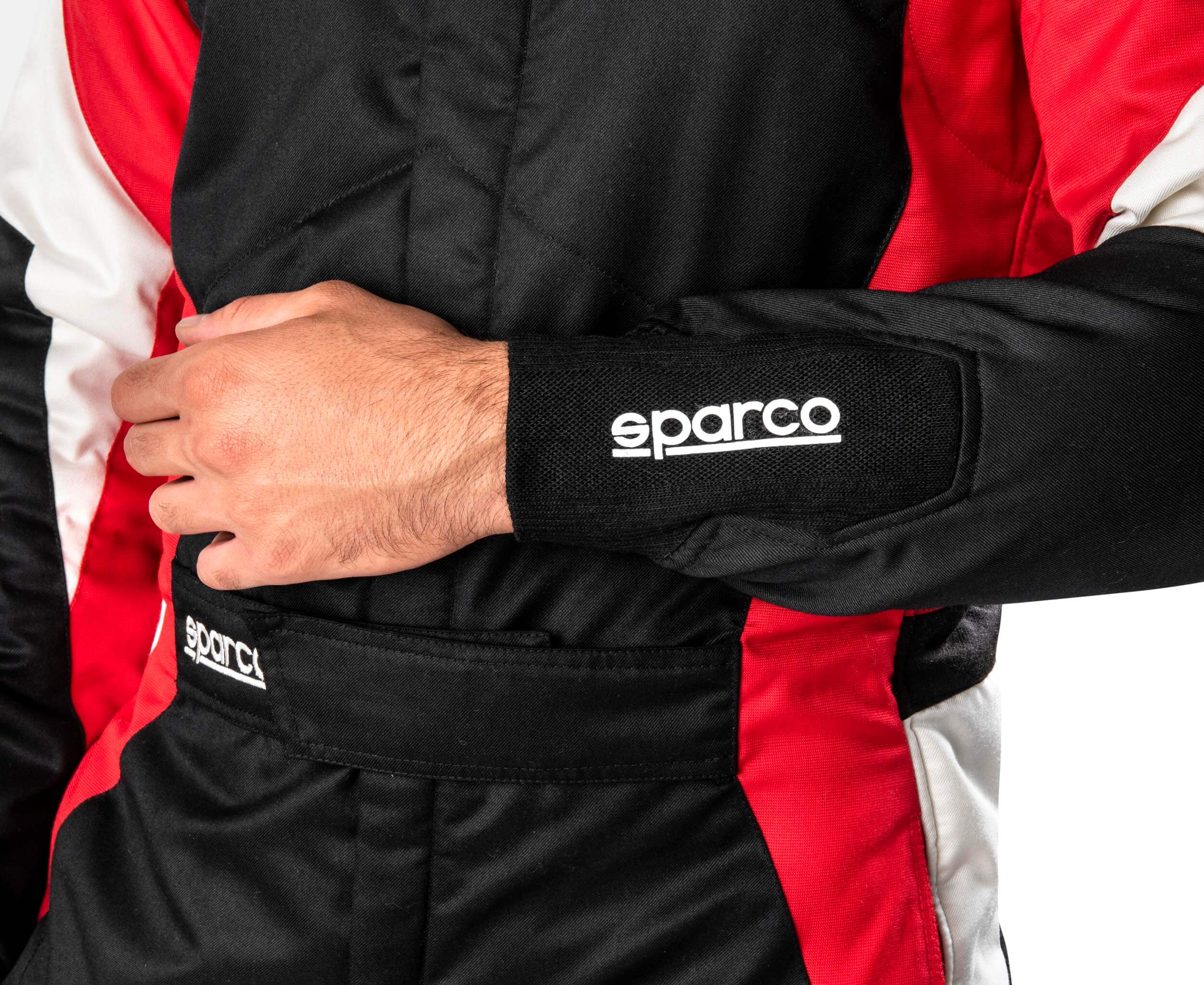SPARCO 00114452NRRB COMPETITION Racing suit 2022, FIA 8856-2018, black/red, size 52 Photo-5