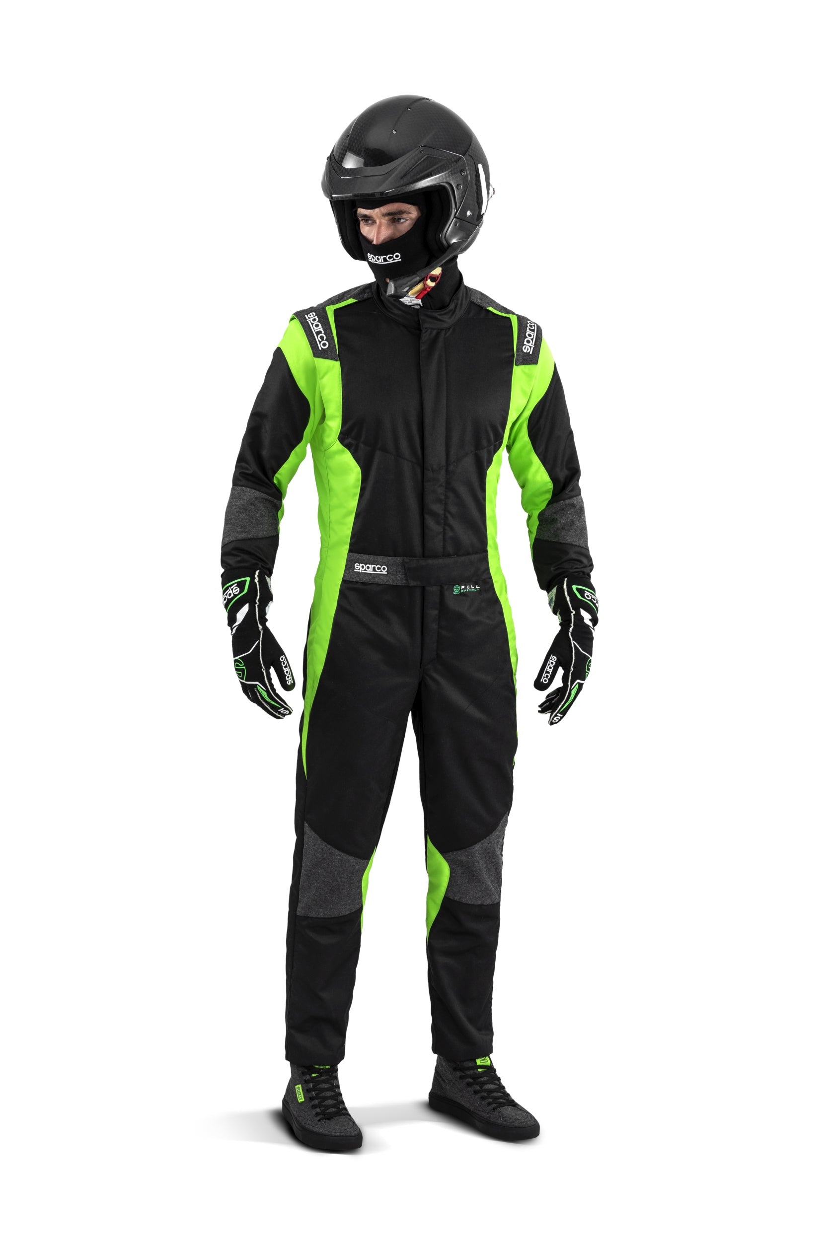 SPARCO 00115552NRVF FUTURA Racing suit, FIA 8856-2018, black/green, size 52 Photo-1