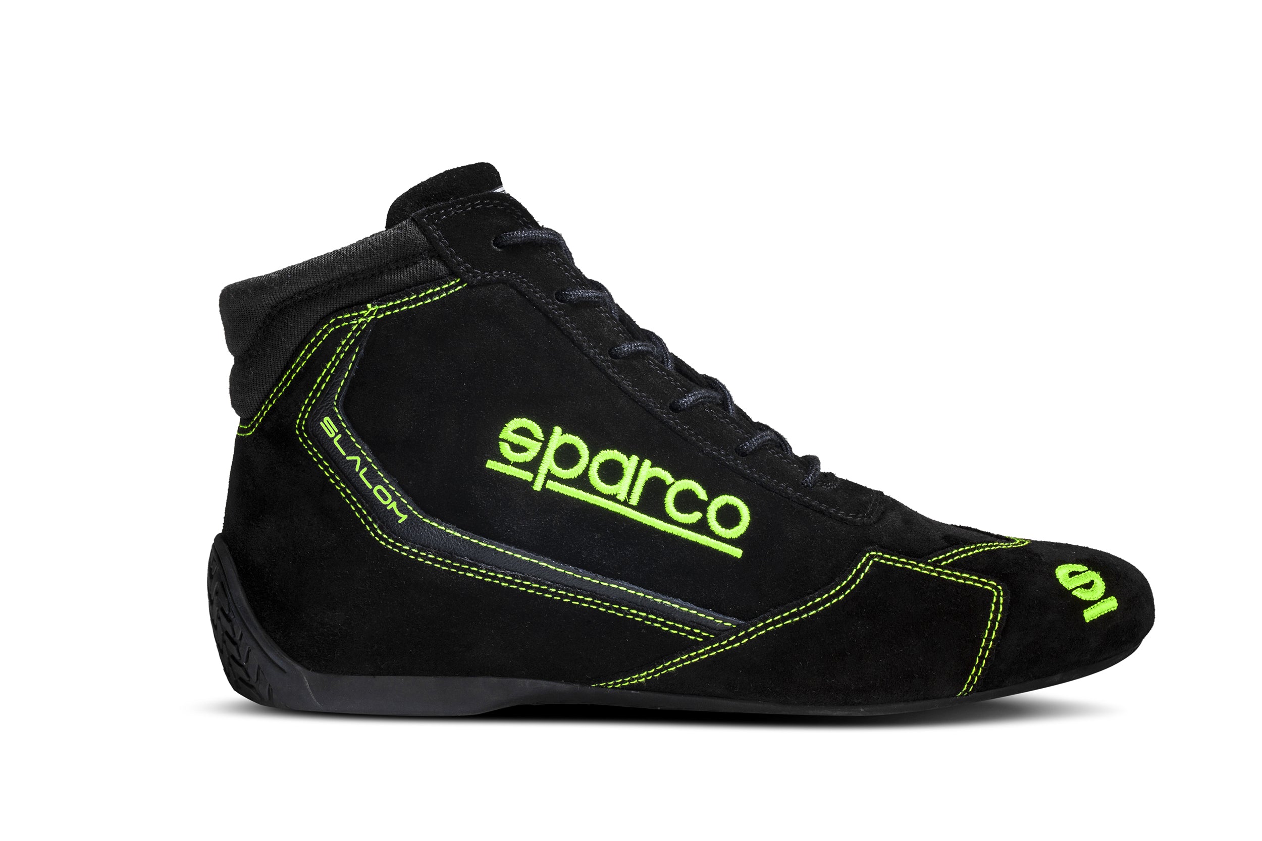 SPARCO 00129544NRVF Racing shoes SLALOM 2022, FIA 8856-2018, black/green, size 44 Photo-2