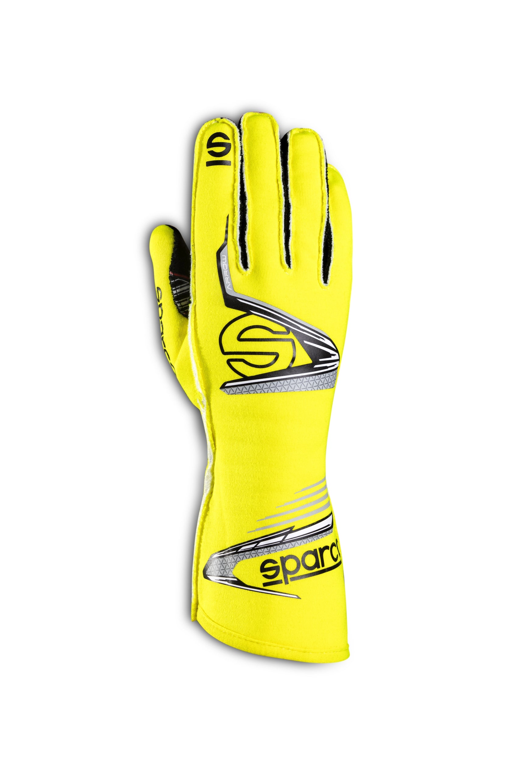 SPARCO 00131407GFNR ARROW Racing gloves, FIA 8856-2018, yellow/black, size 7 Photo-0