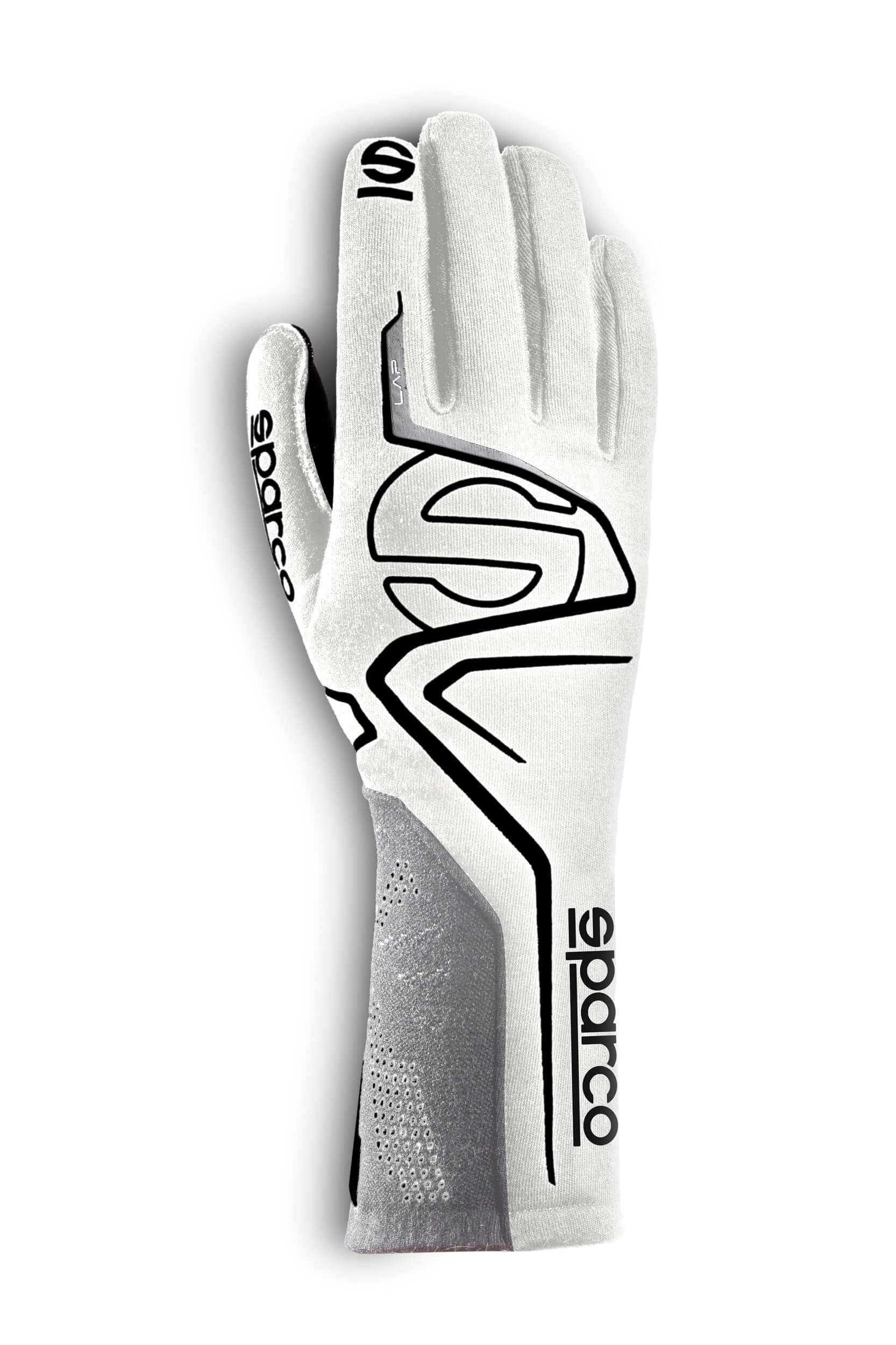 SPARCO 00131608BINR LAP Racing gloves, FIA 8856-2018, white/black, size 8 Photo-0