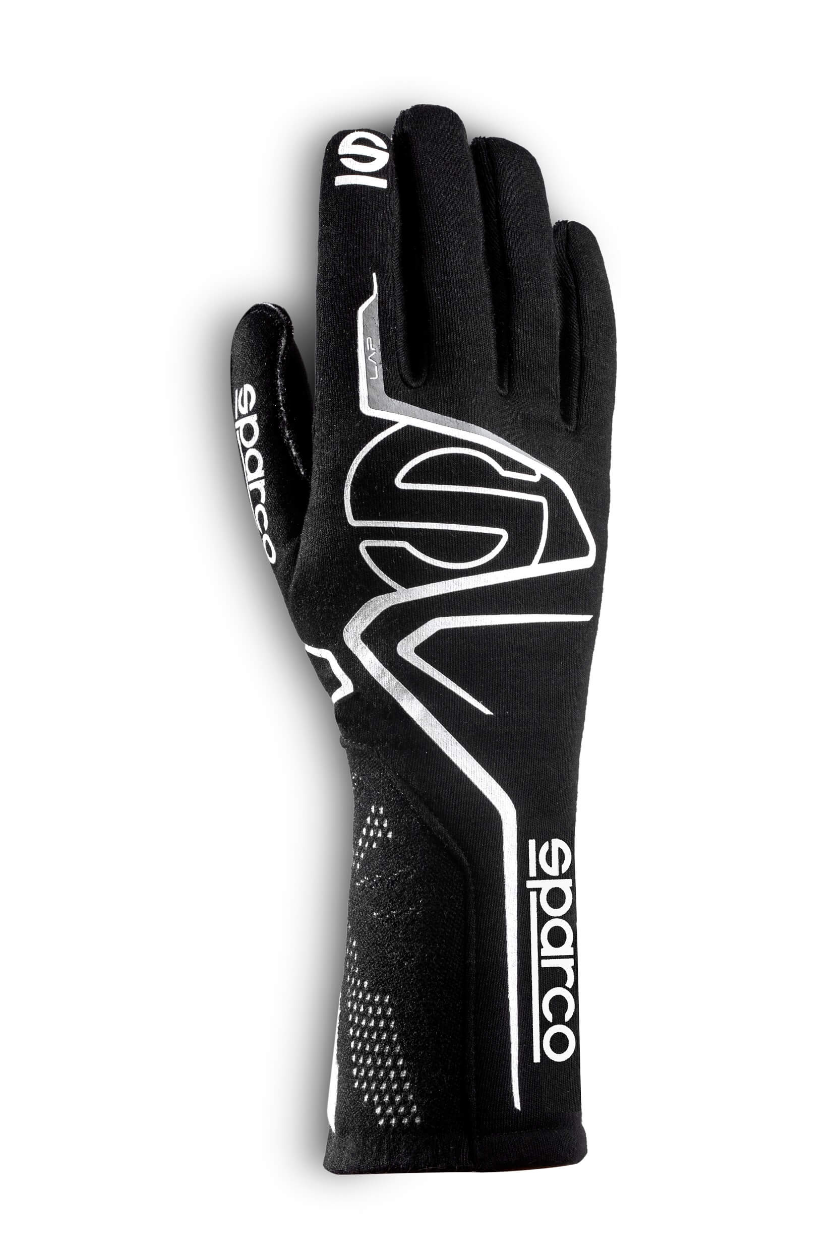 SPARCO 00131610NRBI LAP Racing gloves, FIA 8856-2018, black/white, size 10 Photo-0