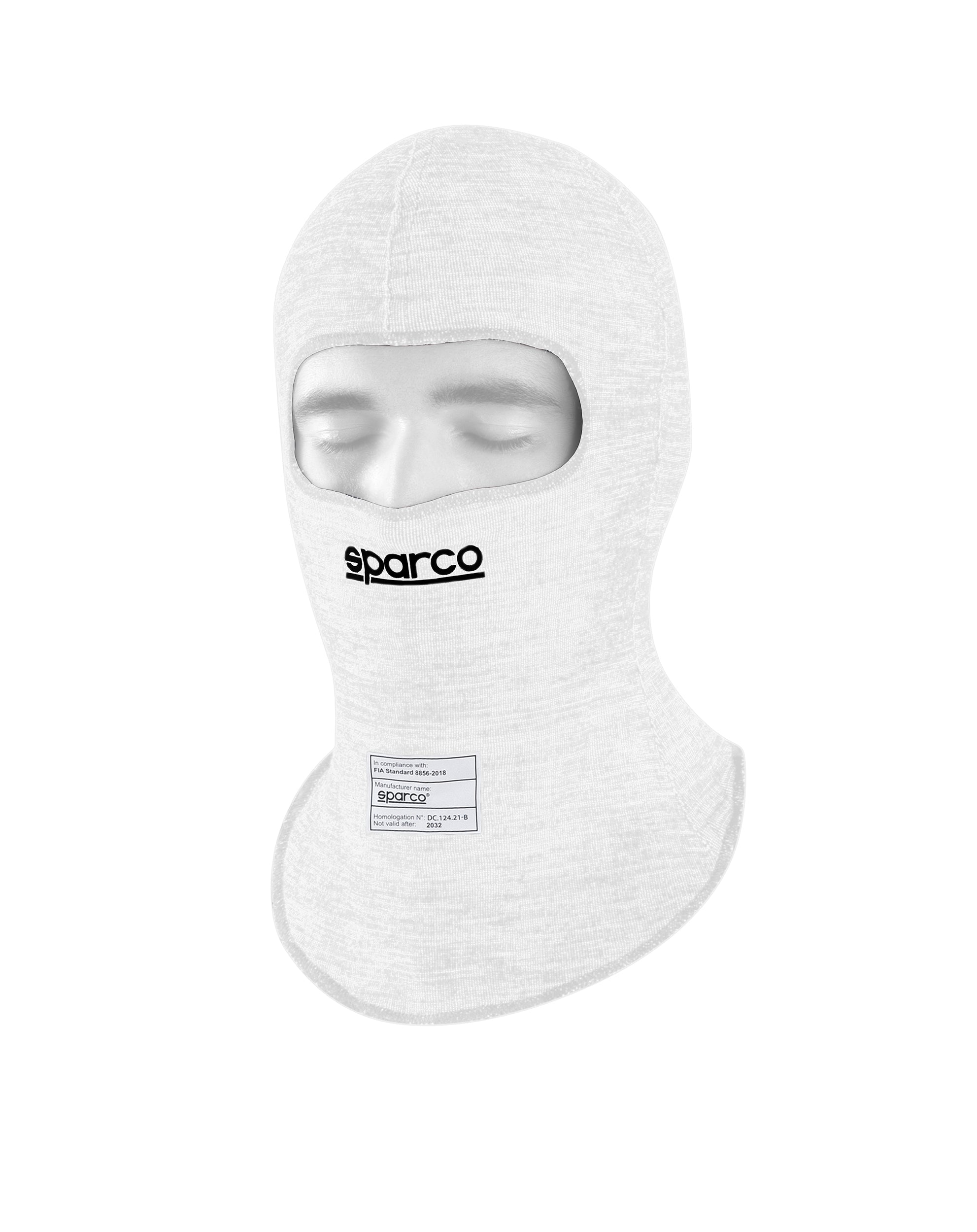 SPARCO 001407BO Racing balaclava RW-10 SHIELD PRO, FIA 8856-2018, white, one size Photo-0