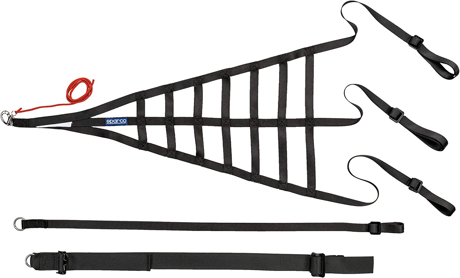 SPARCO 002193NR Roll cage window net, FIA 8863-2013, black Photo-0