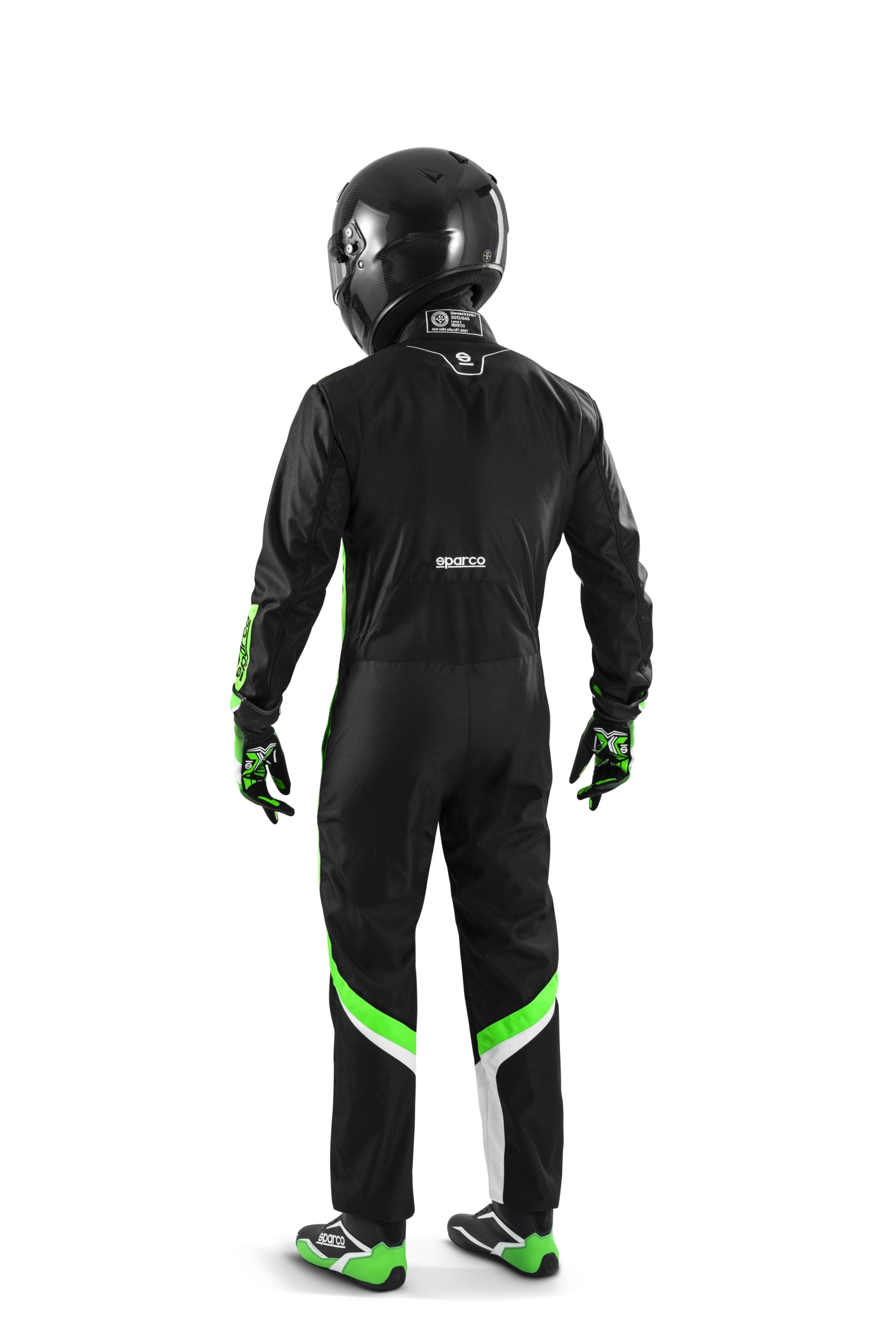 SPARCO 002342NRVF1S THUNDER Kart suit, CIK, black/green, size S Photo-1