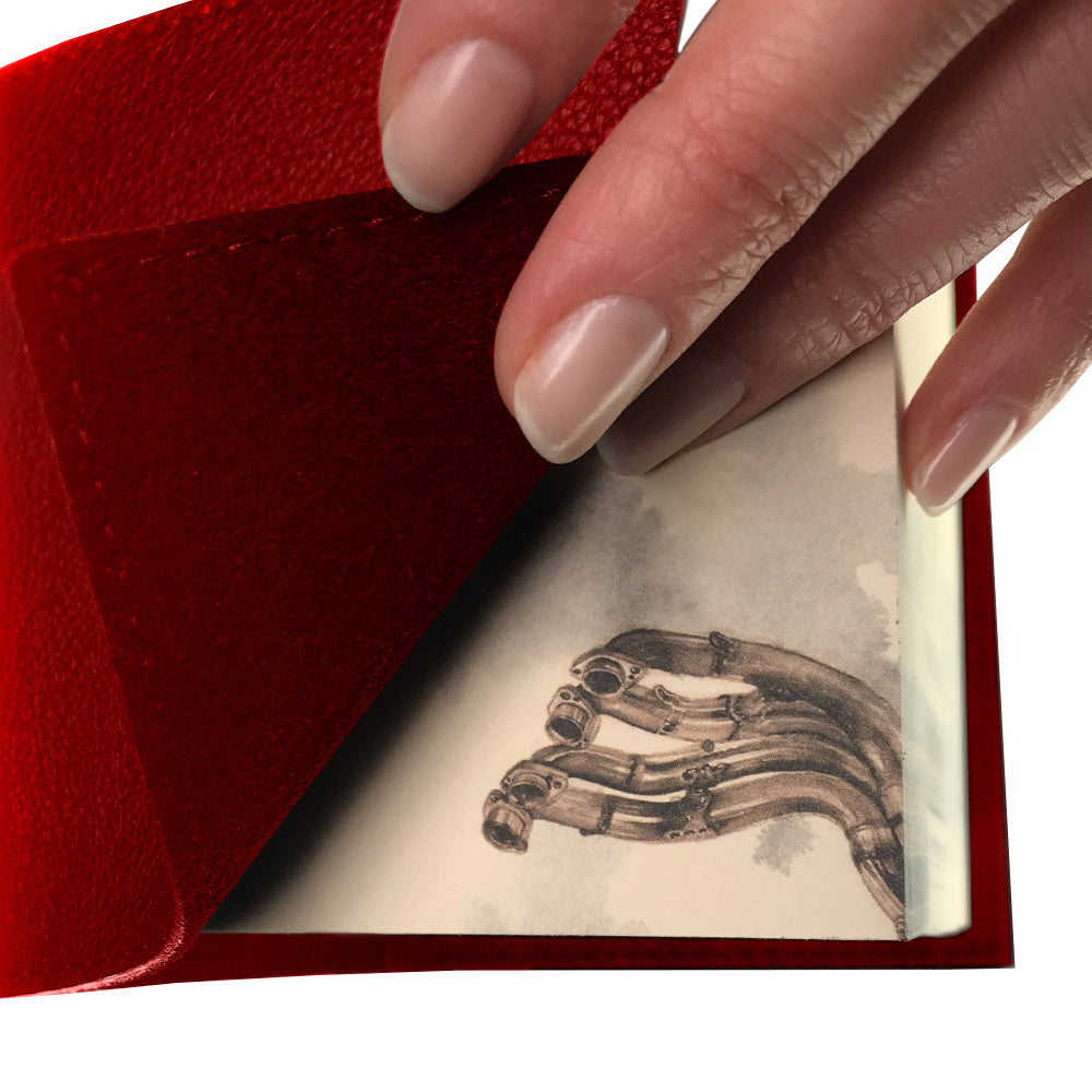 AKRAPOVIC 801731 Leather Memo Notepad - red Photo-1