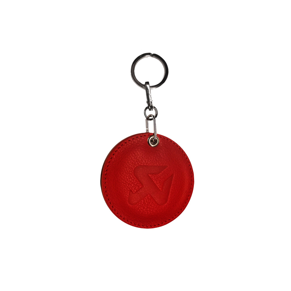 AKRAPOVIC 800951 Round Leather Keychain - red Photo-0