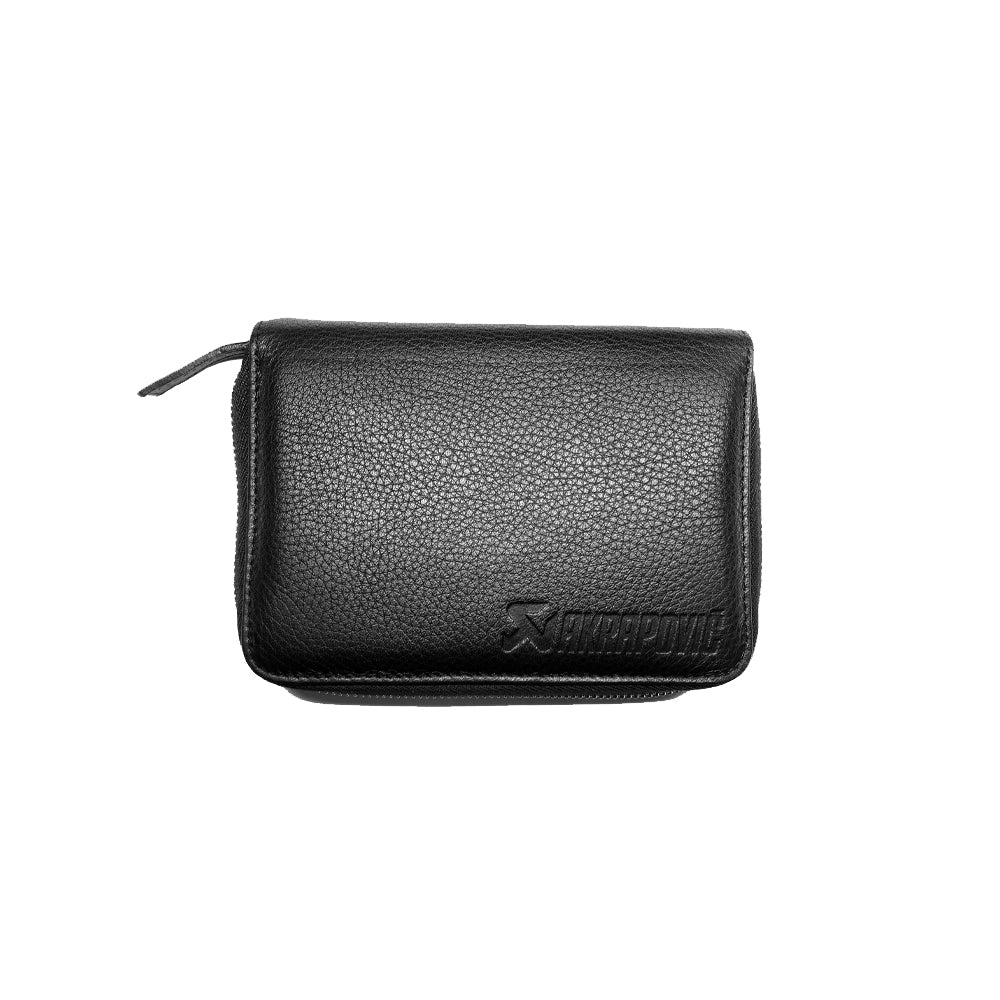 AKRAPOVIC 800942 Leather Zip Notebook (S) black Photo-0