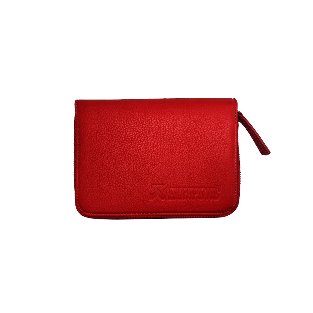 AKRAPOVIC 800939 Leather Zip Notebook (M) red Photo-0