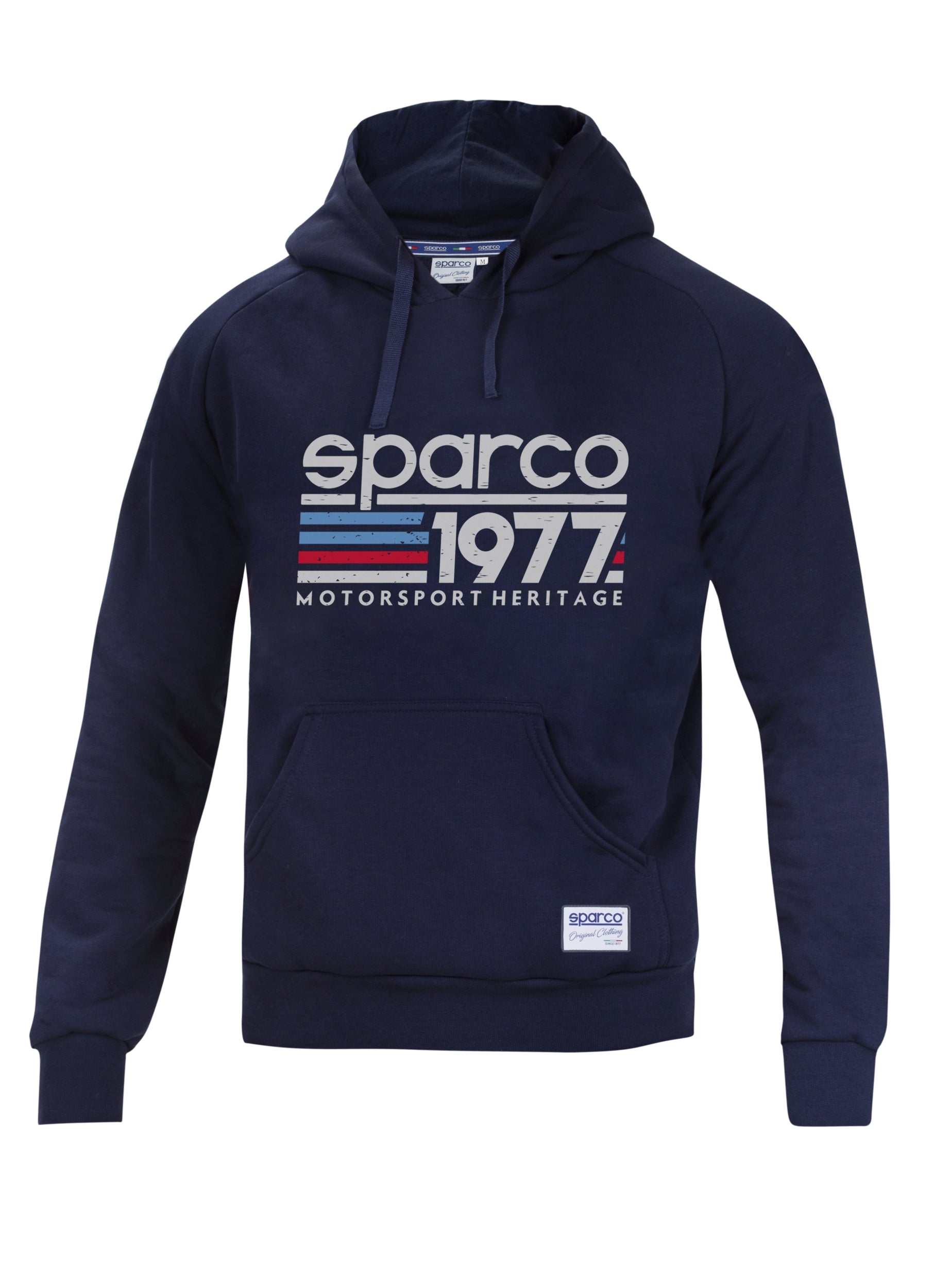 SPARCO 01320BM3L HOODIE "1977", navy blue, size L Photo-0