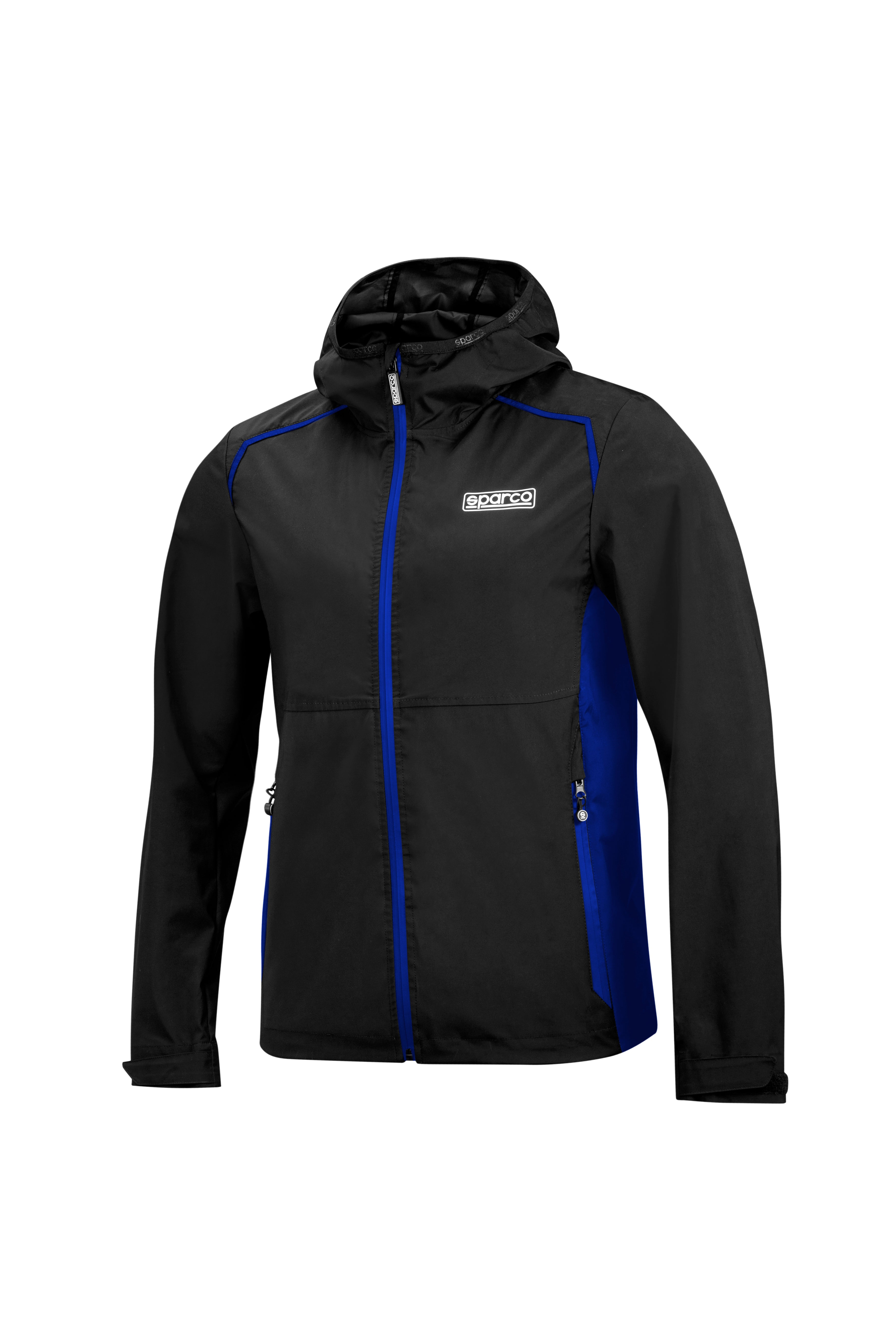 SPARCO 01365NRAZ1S WINDBREAKER Jacket, black/blue, size S Photo-0