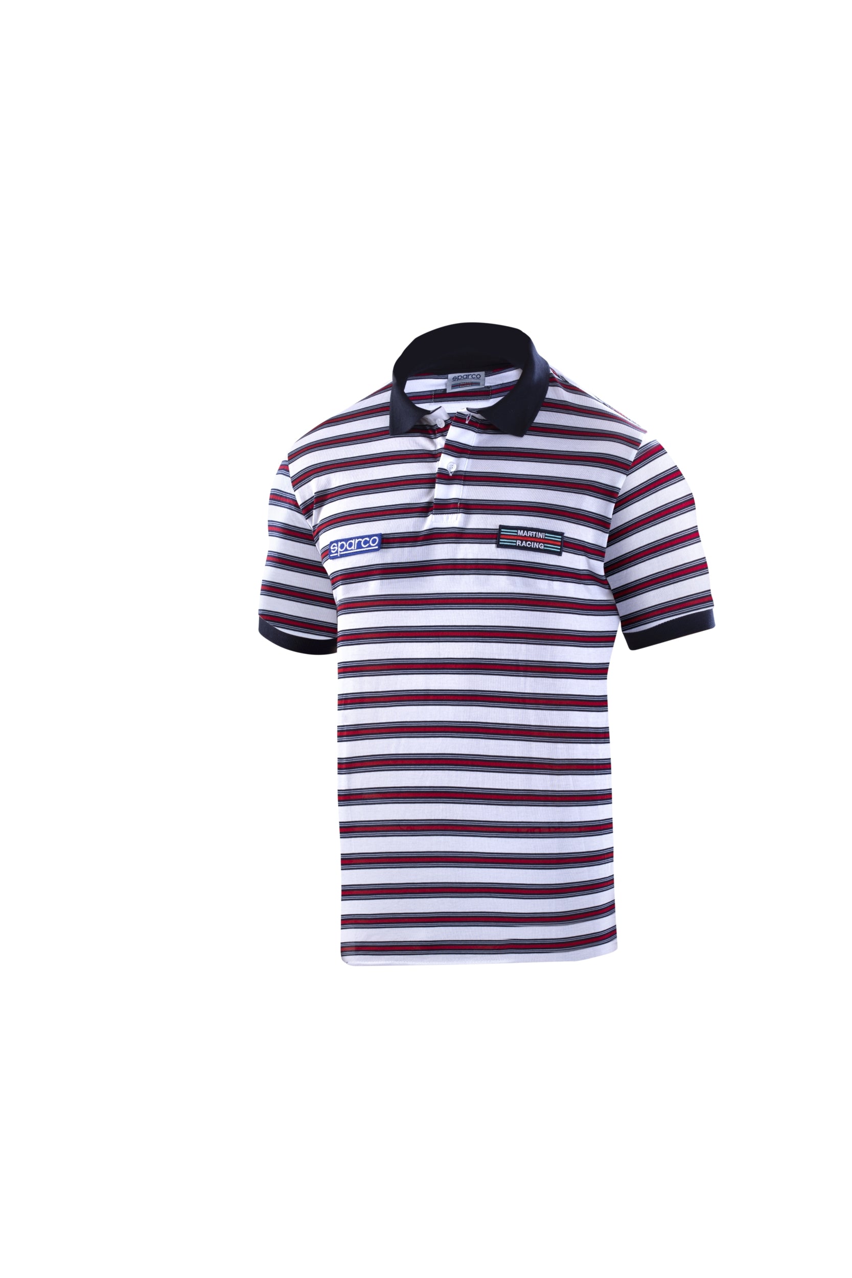 SPARCO 01396MRBI5XXL Polo MARTINI RACING Sportline Stripes, white, size XXL Photo-0