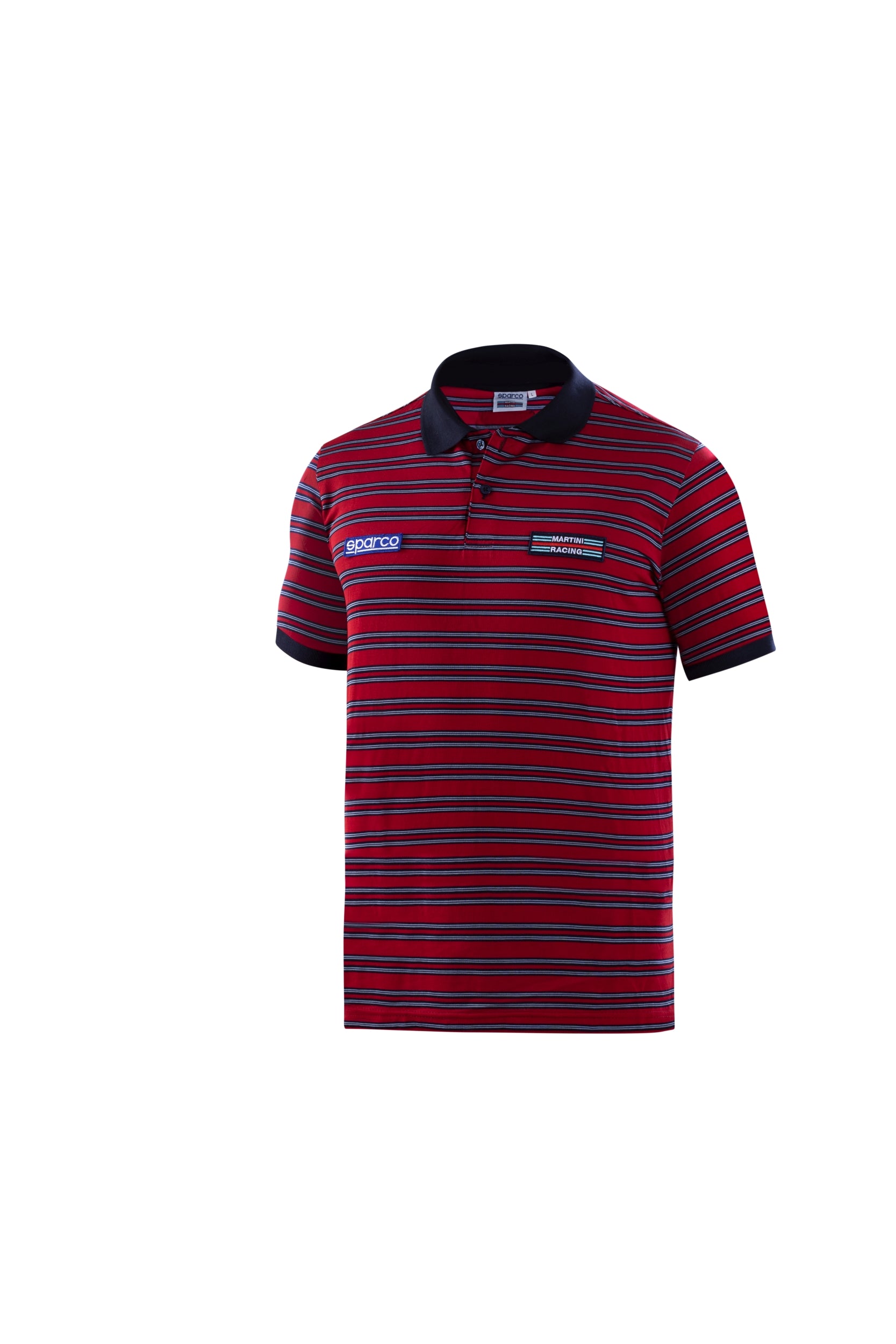 SPARCO 01396MRRS1S Polo MARTINI RACING Sportline Stripes, red, size S Photo-0