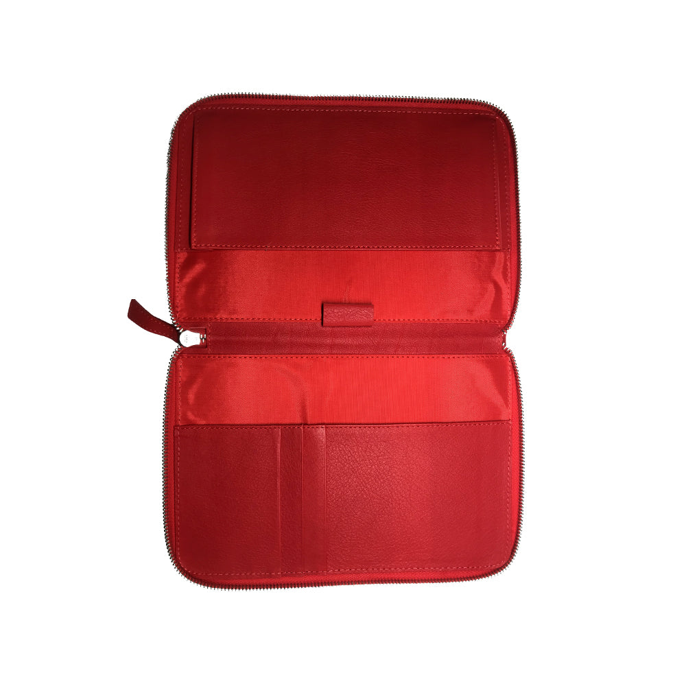 AKRAPOVIC 800941 Leather Zip Notebook (S) red Photo-1