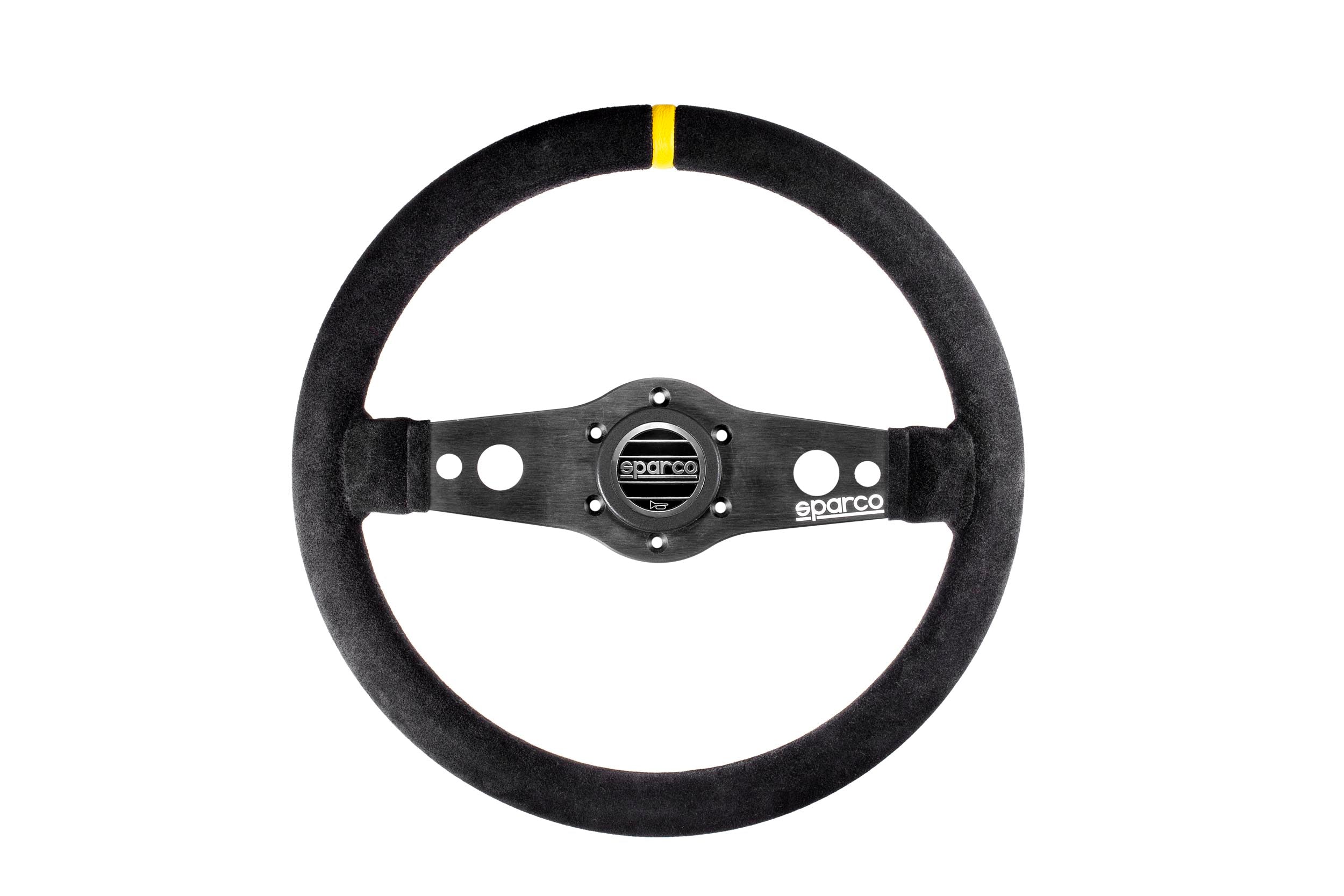 SPARCO 015R215FS R215 Steering wheel, suede, diameter 350 mm, rim 32/38 mm, flat Photo-0
