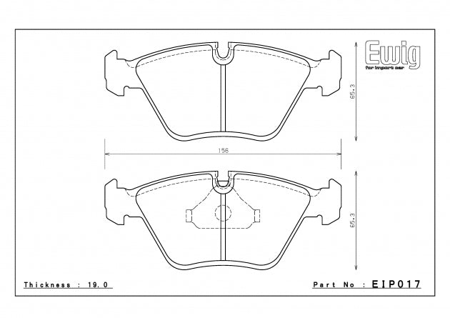 ENDLESS EIP017ME20 Front brake pads AUDI 80/100/BMW E46/E39/M3 E36/M COUPE Z3/M ROADSTER Z4 Photo-0
