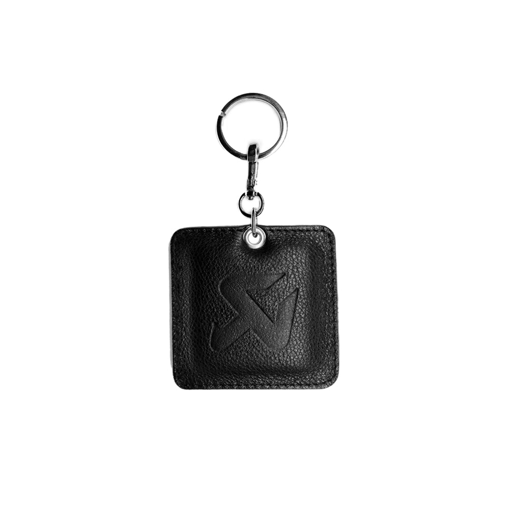 AKRAPOVIC 800948 Square Leather Keychain - black Photo-0