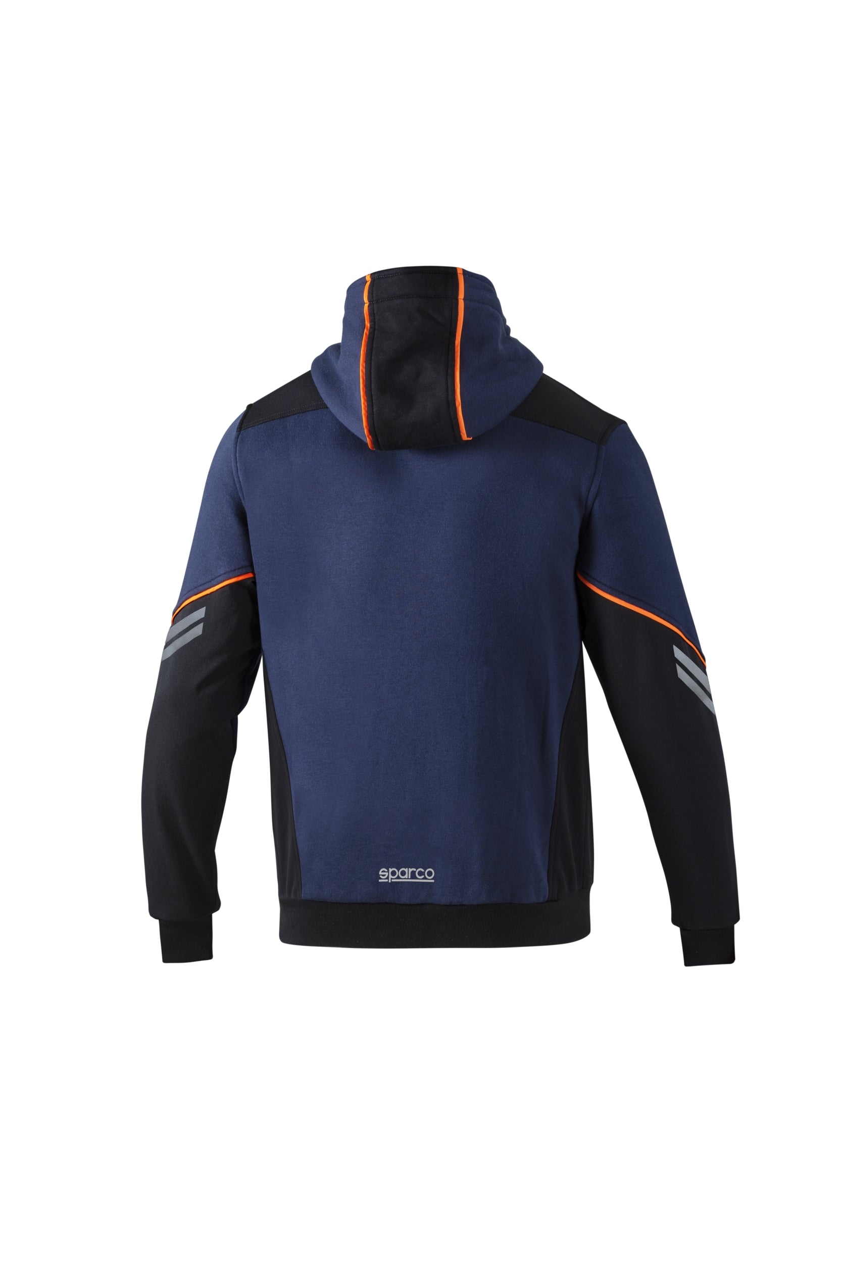 SPARCO 02414BMAF2M TECH Hooded Full Zip, navy blue/fluo orange, size M Photo-1
