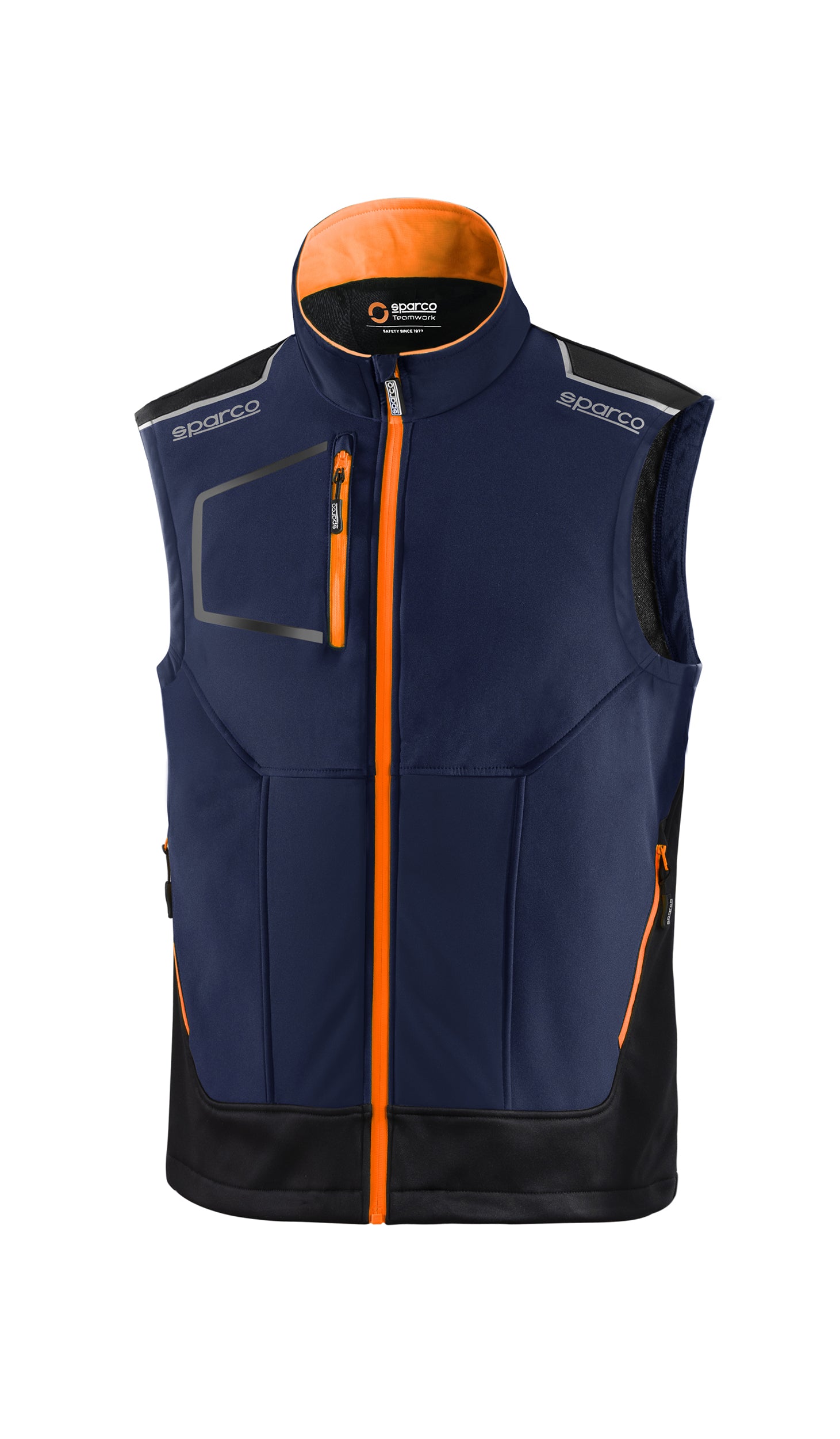SPARCO 02419BMAF5XXL TECH Light Vest, navy blue/fluo orange, size XXL Photo-0