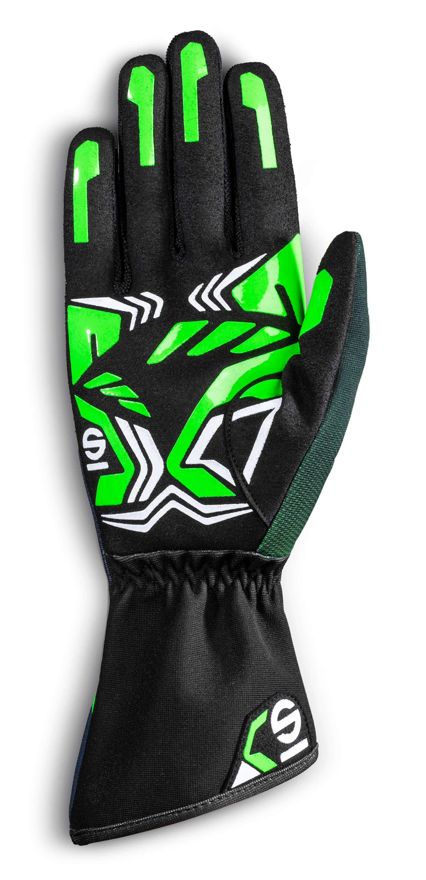 SPARCO 00255612VFNR Kart gloves RUSH, green/black/white, size 12 Photo-1