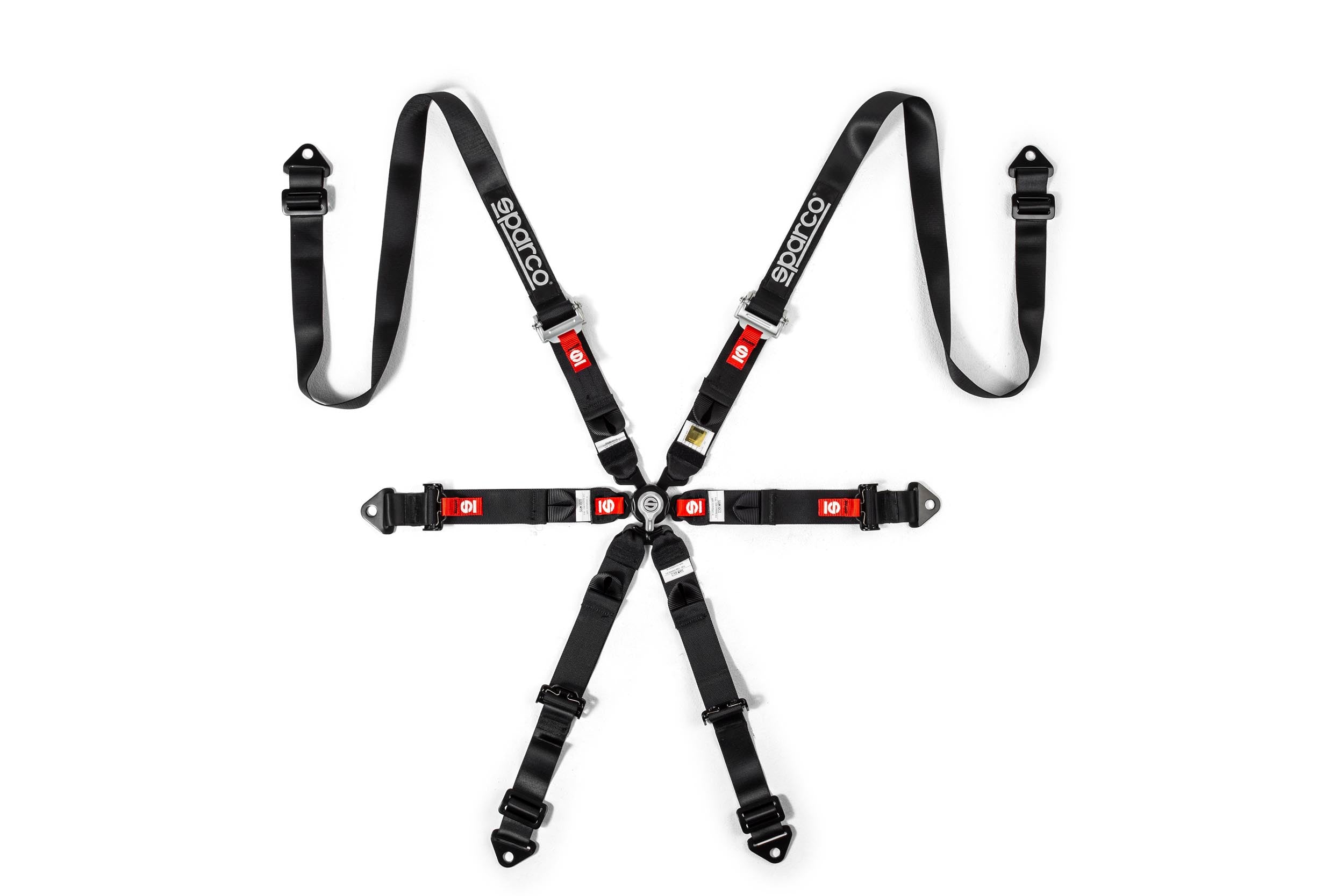 SPARCO 04835HNR PRIME H-8 ENDURANCE Racing harness, 6 points, 2", FIA 8853-2016, HANS, black Photo-0