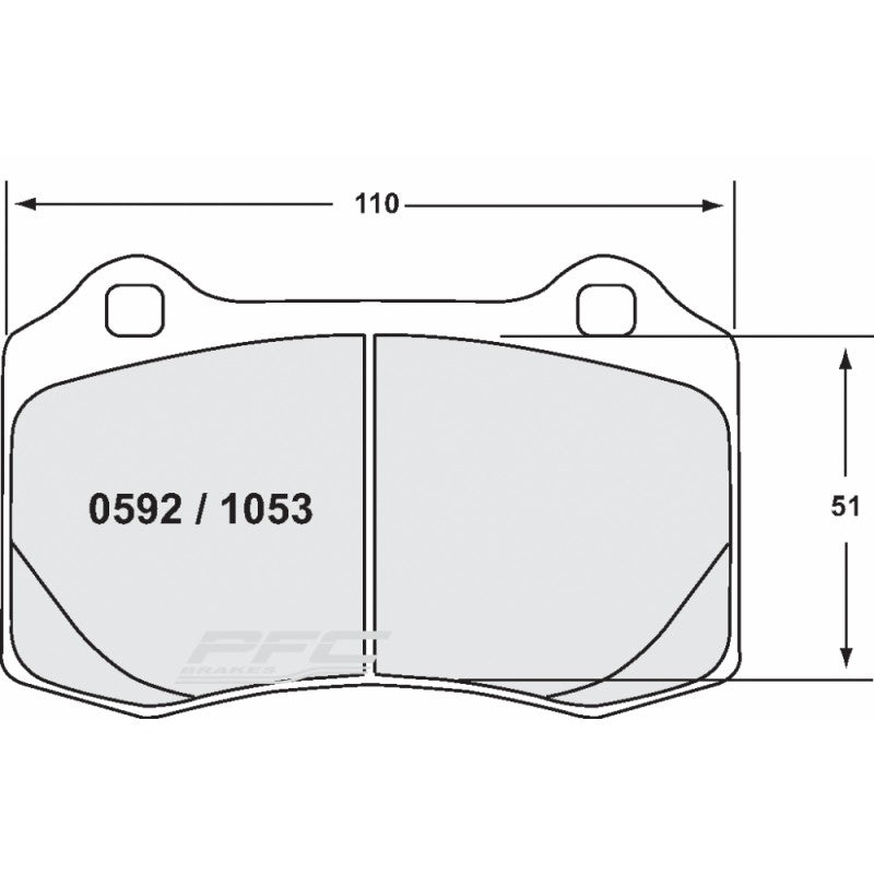 PFC 0592.84.15.44 Rear Brake Pads for NISSAN Z GT4 / TESLA S 85, 70 (84 Compound, 15 mm) Photo-0