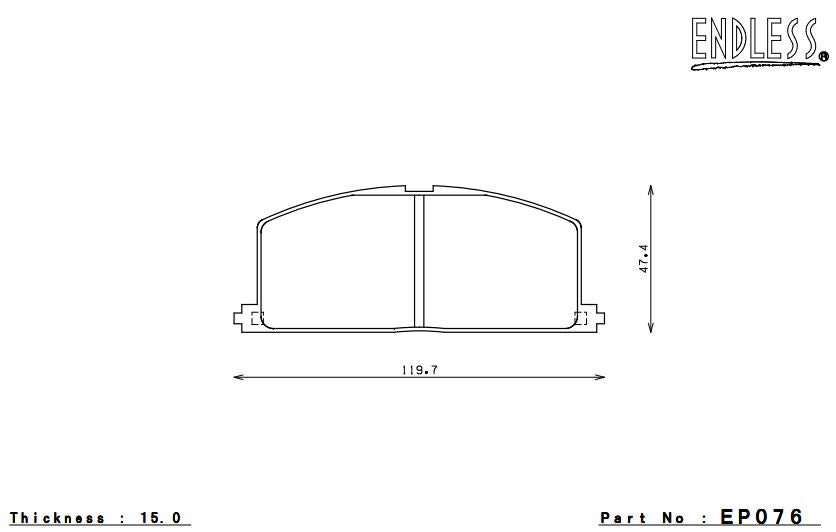 ENDLESS EP076SSY Front brake pads TOYOTA MR2 Supercharger (85-95) Photo-0