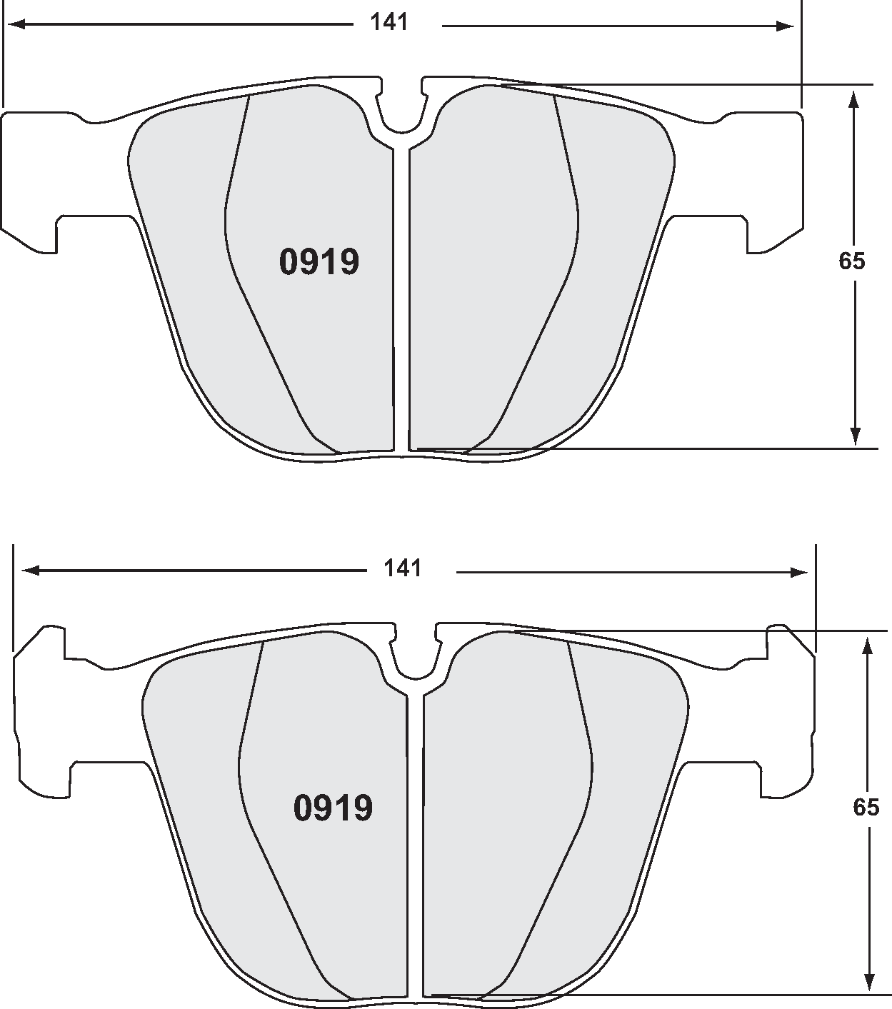 PFC 0919.08.16.44 Rear Brake Pads for BMW M3 E90/E92/E96 (08 Compound, 16 mm) Photo-0