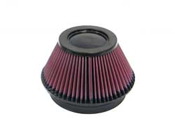 K&N RP-4600 UNIVERSAL Air Filter - CARBON Fiber Top6"FLG, 7-1/2"B, 4-1/2"T, 4"H Photo-0