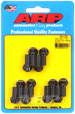 ARP 100-1203 Header Bolt & Stud Kit for Chevrolet Small Block. 0.750˝ UHL. drilled Photo-0