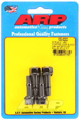 ARP 100-3202 Water Pump Pulley Stud Kit for 5/16-24 X 1.450˝ with starter nose. 8740. black oxide. hex Photo-0