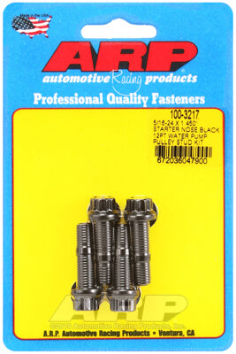 ARP 100-3217 Water Pump Pulley Stud Kit for 5/16-24 X 1.450? with starter nose. 8740. black oxide. 12pt Photo-0