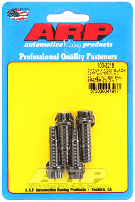 ARP 100-3218 Water Pump Pulley Stud Kit for 5/16-24 X 1.500˝. 8740. black oxide. 12pt (fits 0.250˝ fan spacer) Photo-0