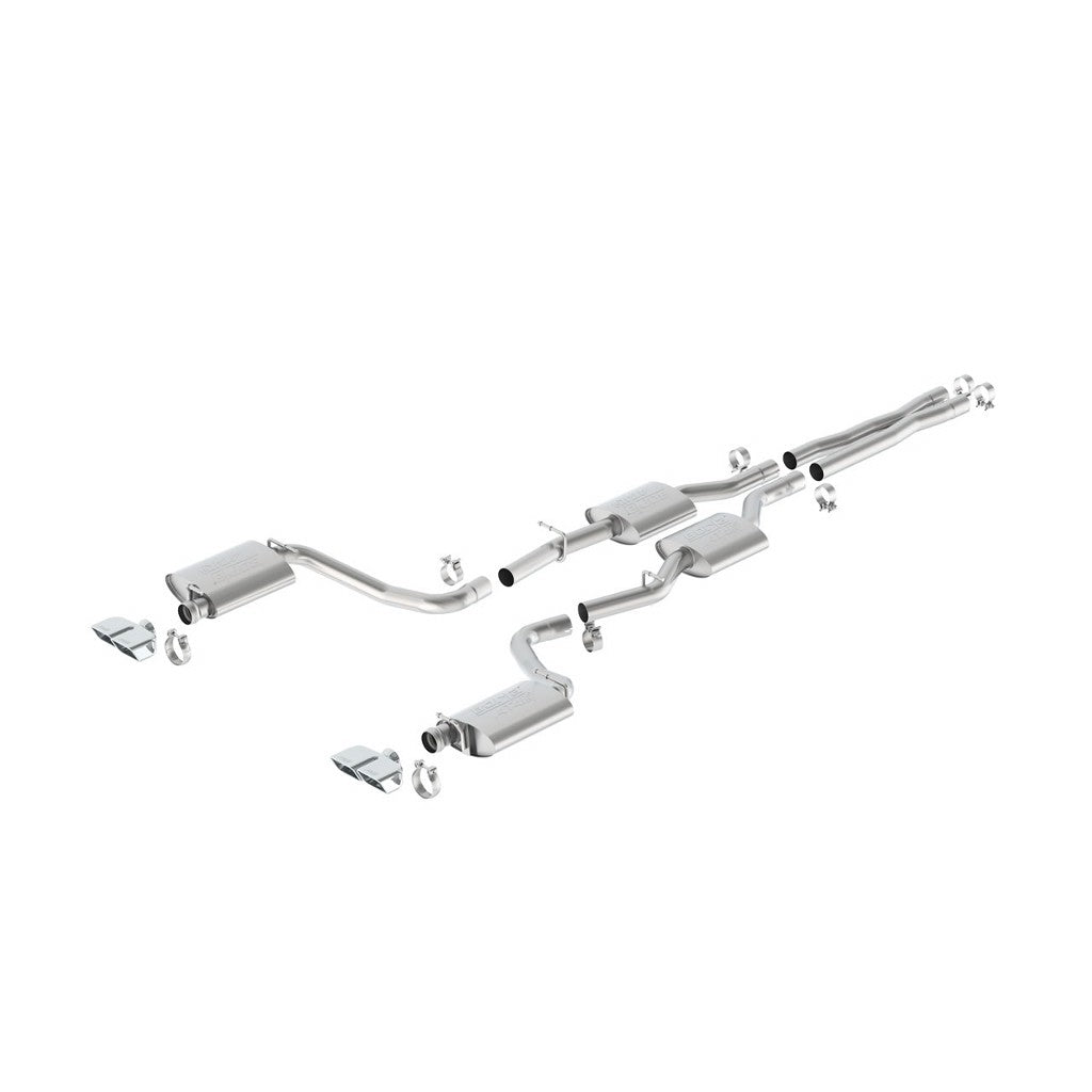 BORLA 140628 Cat Back Exhaust System, Challenger R / T V8-5.7L RWD, Tip №43, 2015-16, sound ATAK Photo-0