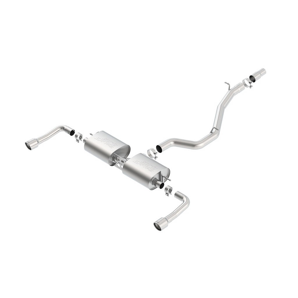 BORLA 140682 Cat Back Exhaust System, A3 (8V) L4-1.8/2.0L (turbo) AWD, 2013-16, sound S-Type Photo-0