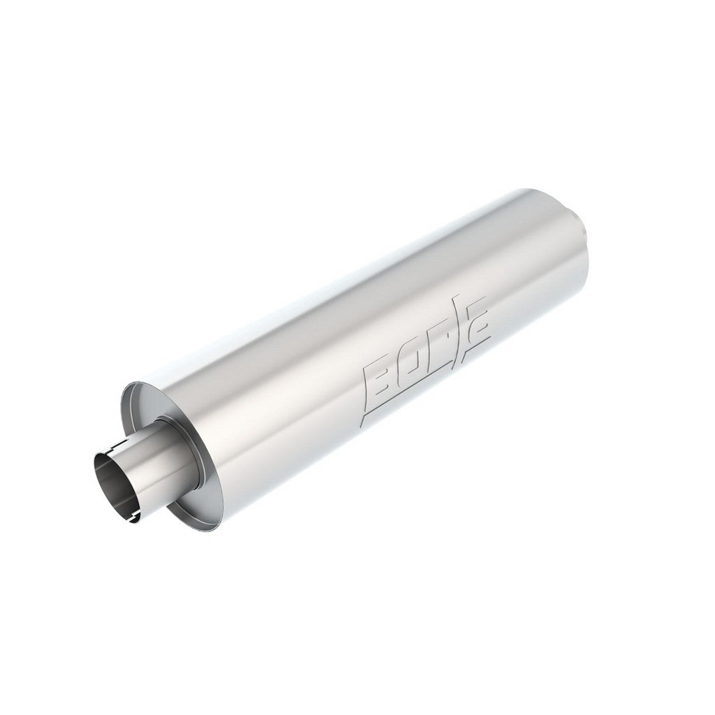 BORLA 400500 UNIVERSAL Performance Muffler,, silver "Heavy Duty" (HD), In / Out 3", dim. 24"x6.75", Mounting clamp Photo-0