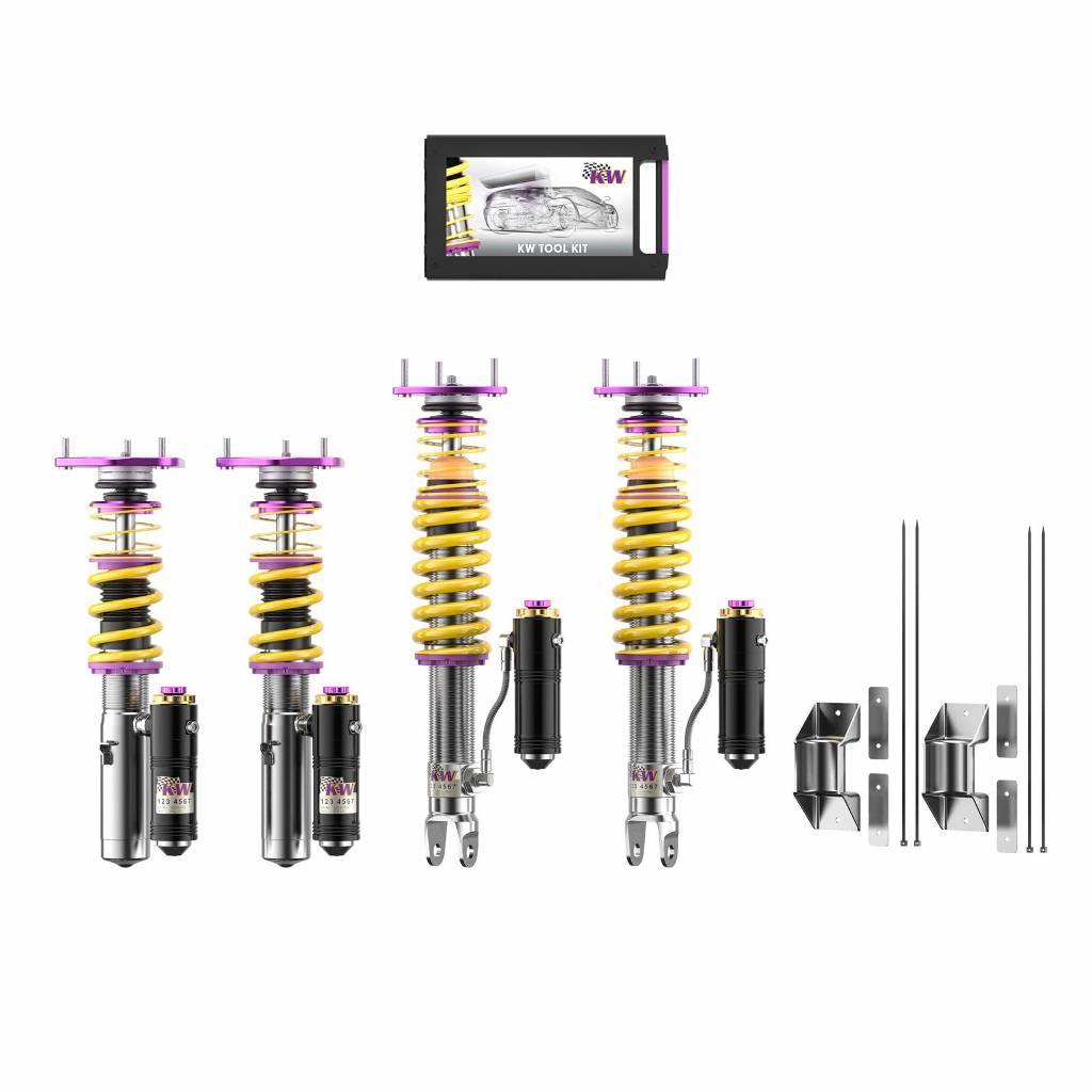 KW 39771250 Coilover Kit CLUBSPORT PORSCHE 911; (991, 991G, 991H, 991 Turbo) Turbo; coupé + convertible without PDCC; without cancellation kit 10/13-11/15 Photo-0