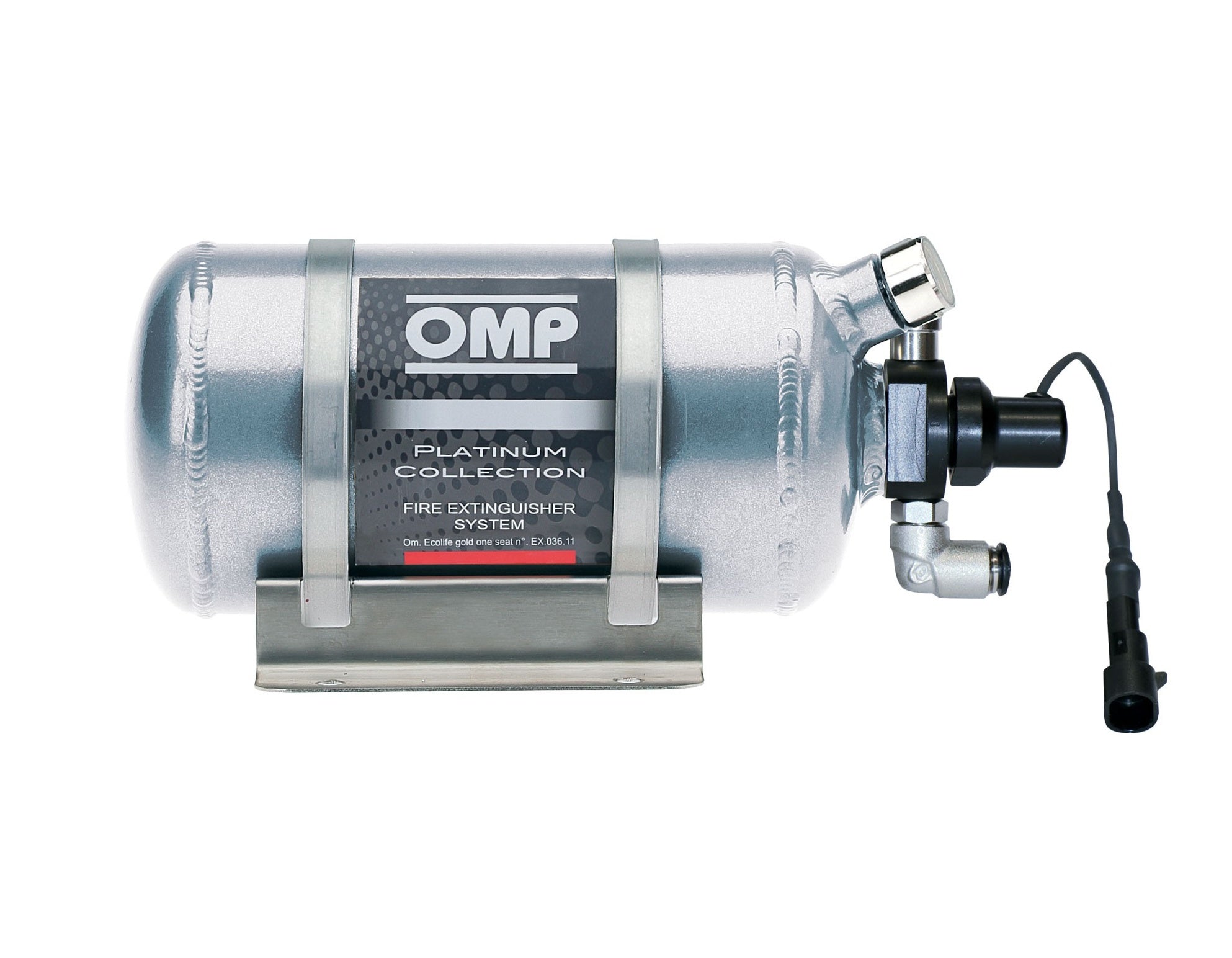 OMP CE0-FAL3-A01 (CEFAL3) Extinguisher system (FIA, formula) CEFAL3, electric, aluminium, 0,9l, diam.100mm, AFFF Photo-0