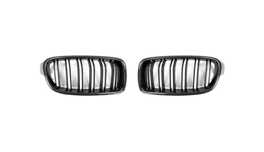 AUTOTECKNIC BM-0179-DS-CF Dual-Slats front grilles for BMW F30 (carbon) Photo-0
