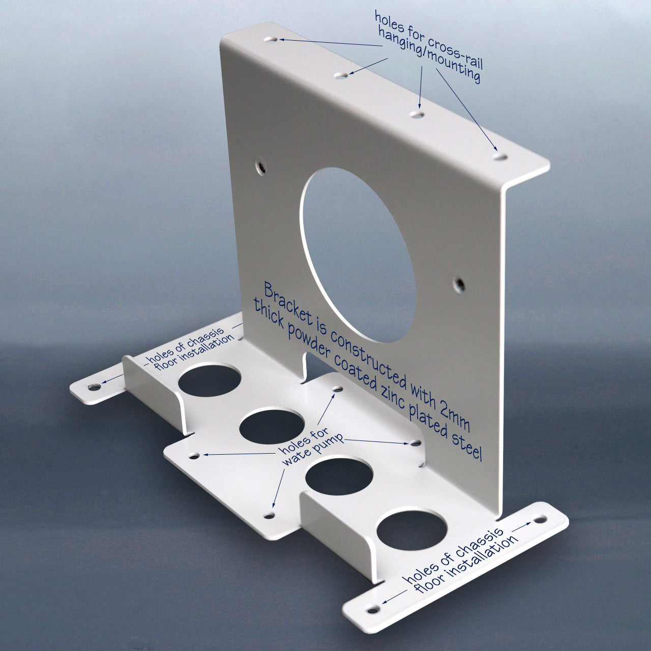 AQUAMIST 806-690 10L Twin tank with bracket (internally baffled / drilled) Photo-2