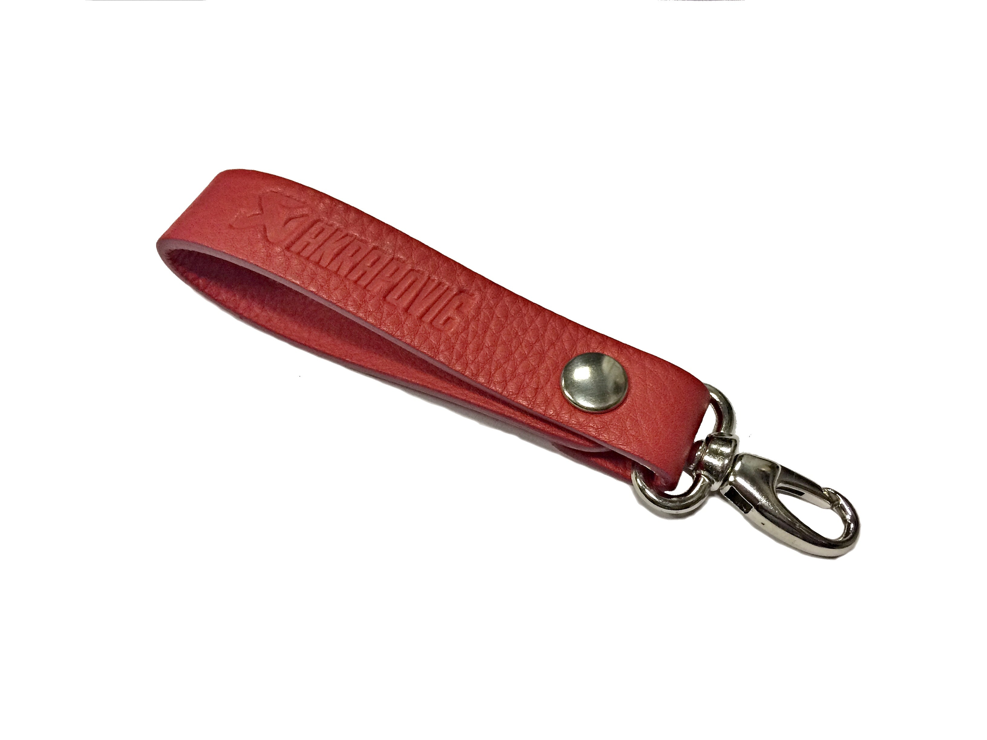 AKRAPOVIC 800953 Leather Loop Keychain - red Photo-0