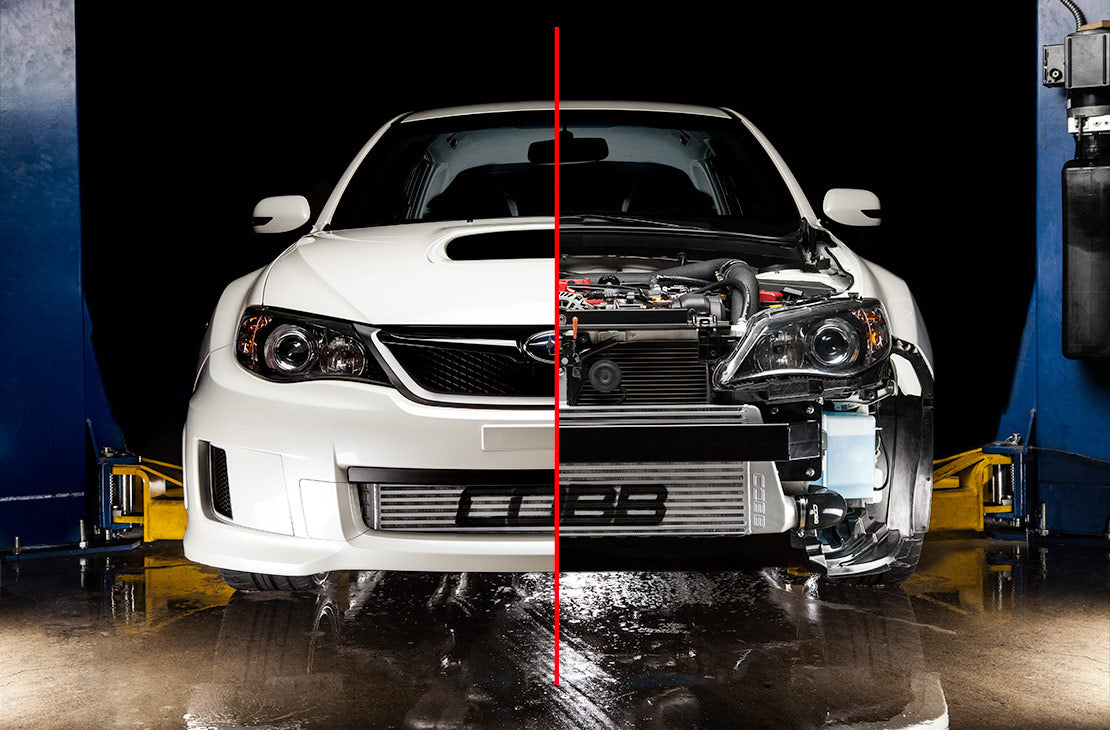 COBB 724502-SL FRONT MOUNT INTERCOOLER CORE SILVER SUBARU STI/WRX 2008-2014 Photo-1