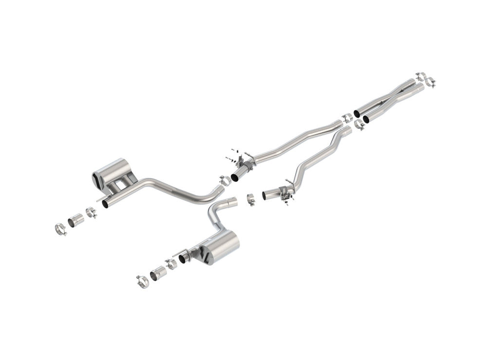 BORLA 140641 Cat Back Exhaust System, Challenger SRT®392 / Scat Pack V8-6.4L RWDWith the system MDS, Tip №44, 2015-16, sound ATAK Photo-0