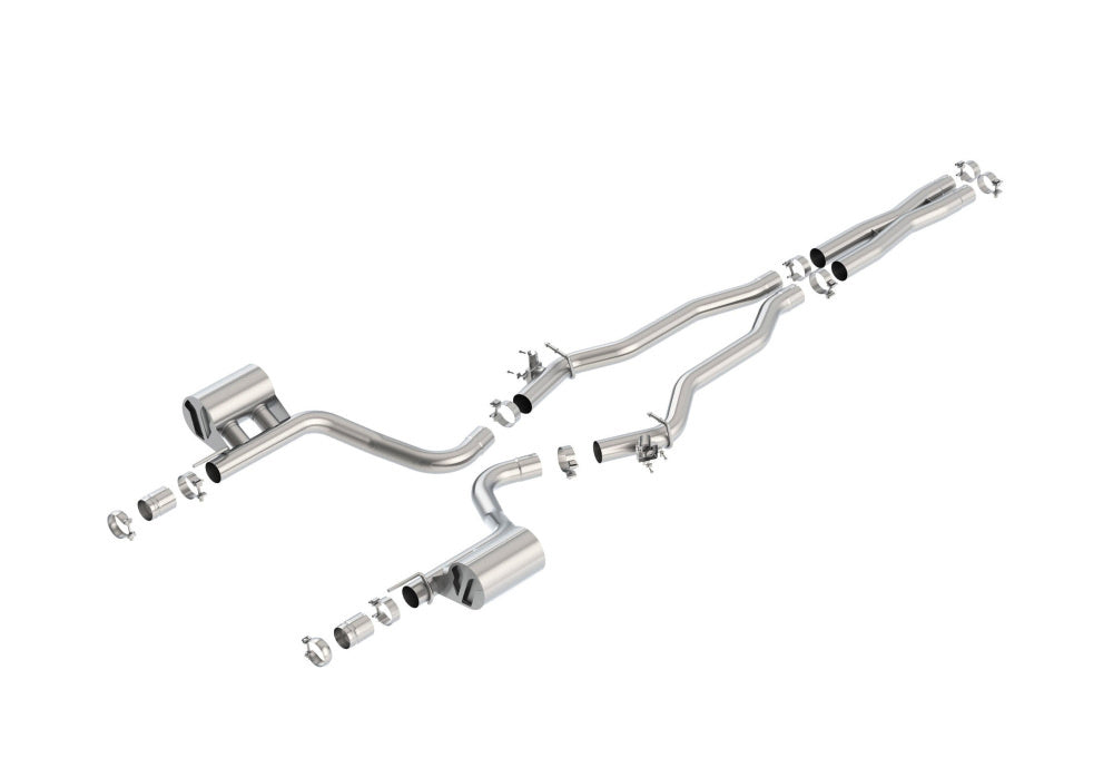 BORLA 140648 Cat Back Exhaust System, Challenger SRT® Hellcat V8-6.2L SC RWDWith the system MDS, Tip №44, 2015-16, sound ATAK Photo-0