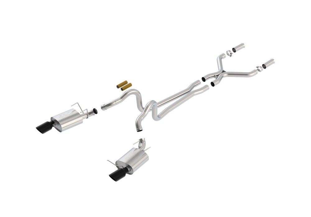 BORLA 140516BC Cat Back Exhaust System, Mustang GT 13-14 / Boss 302 13-14 V8-5.0L, Tip №49, 2013-14, sound ATAK Photo-0