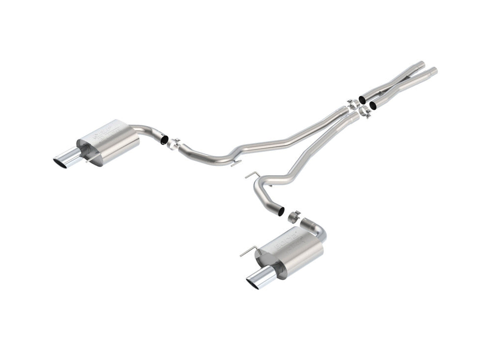 BORLA 140591 Cat Back Exhaust System, Mustang GT V8-5.0L, Tip №36, 2015-16, sound ATAK Photo-0