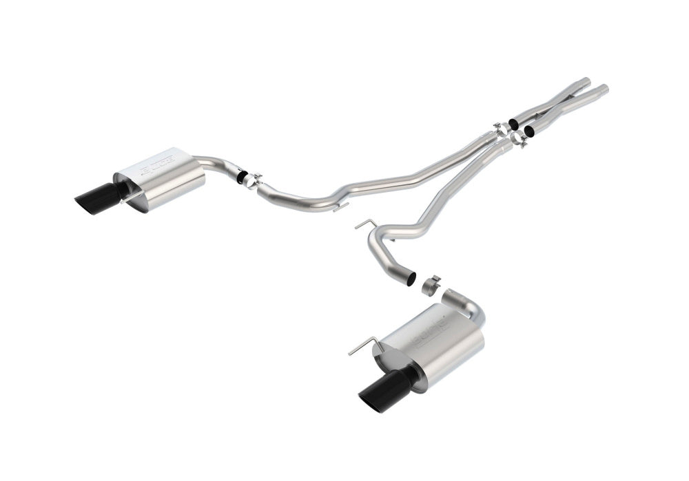 BORLA 140590BC Cat Back Exhaust System, Mustang GT V8-5.0L, Tip №49, 2015-16, sound S-Type Photo-0