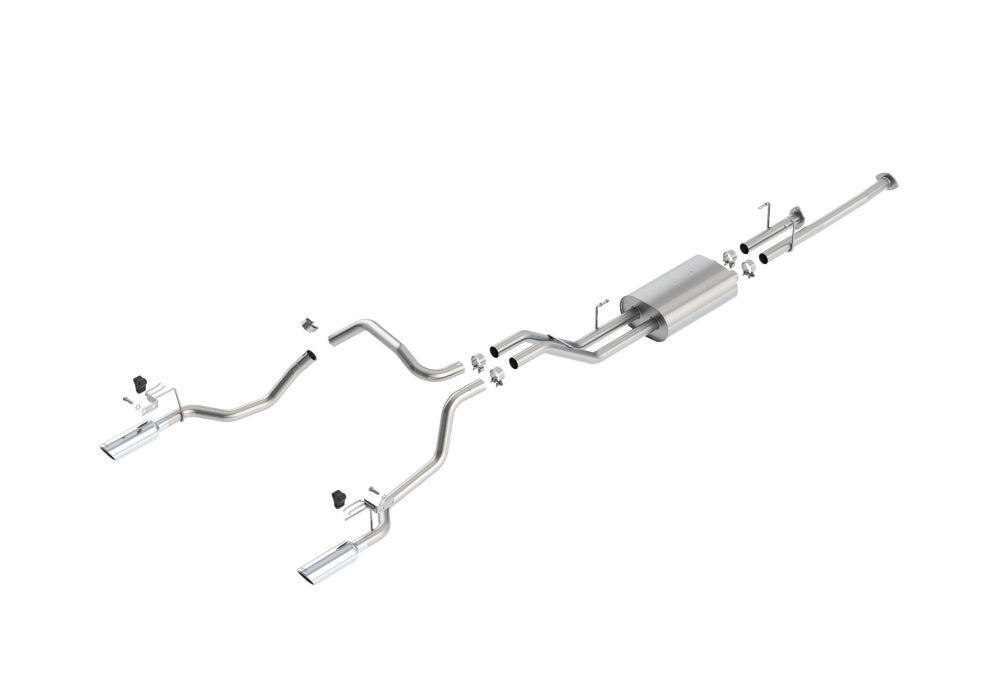 BORLA 140638 Cat Back Exhaust System, Tundra 4.6L / 5.7L V8 Crew Max, Short Bed, Doulble Cab Standard Bed Tip №36, 2014-16, sound Touring Photo-0