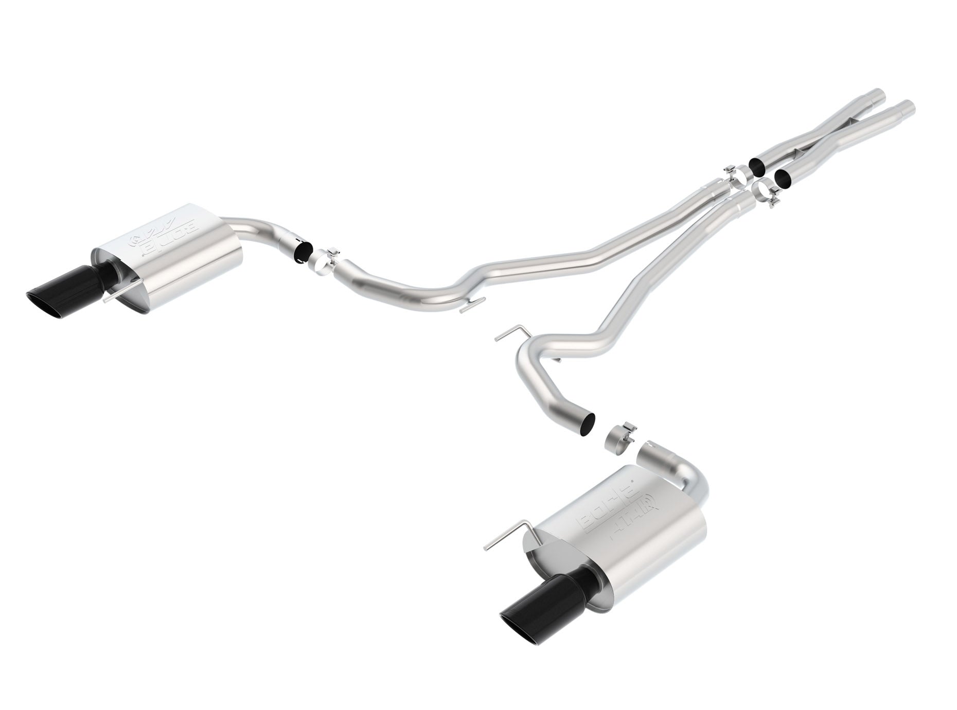 BORLA 140591BC Cat Back Exhaust System, Mustang GT V8-5.0L, Tip №49, 2015-16, sound ATAK Photo-0