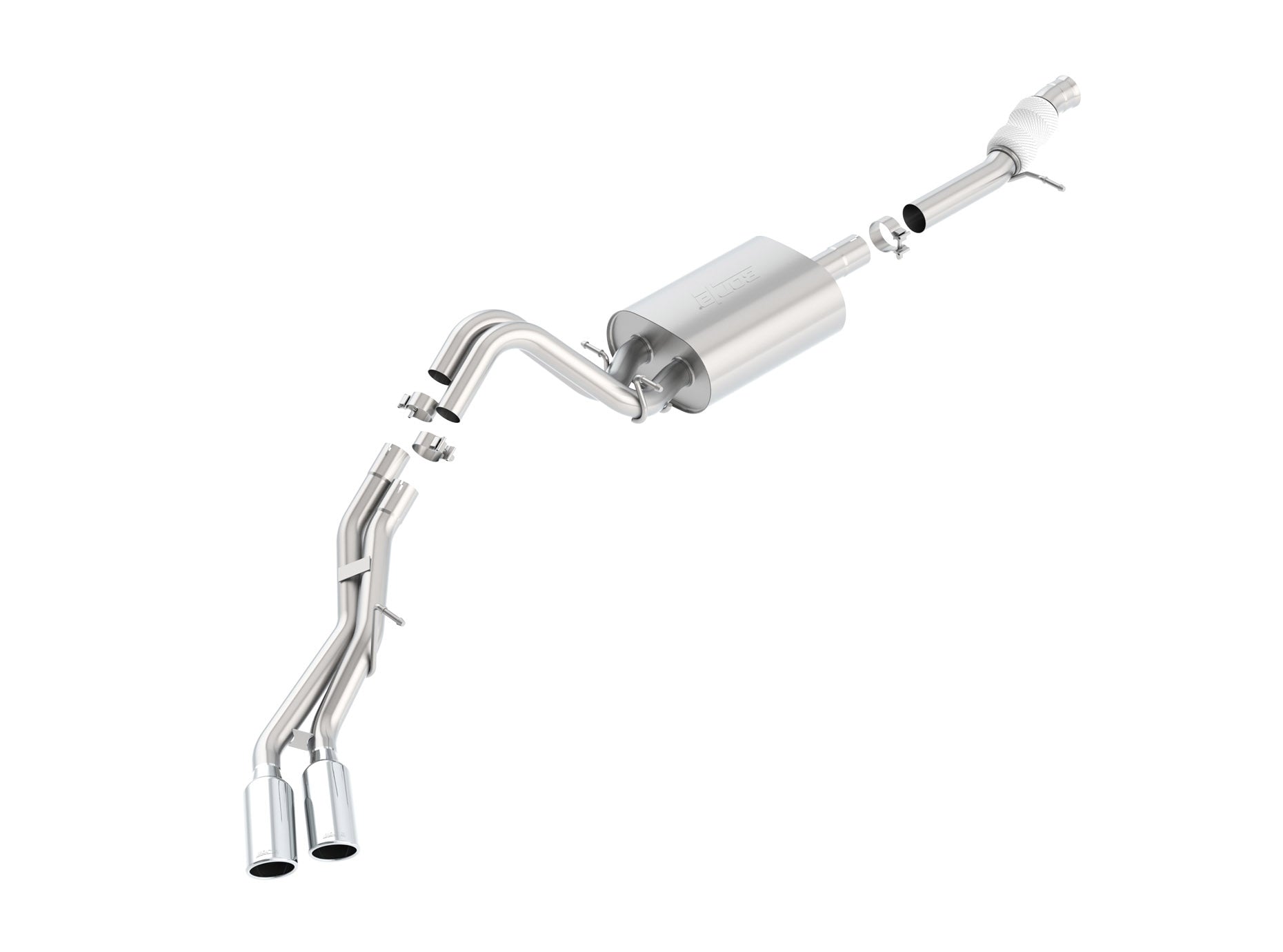 BORLA 140568 Cat Back Exhaust System, Yukon 5.3L Tip №18, 2015-16, sound Touring Photo-0